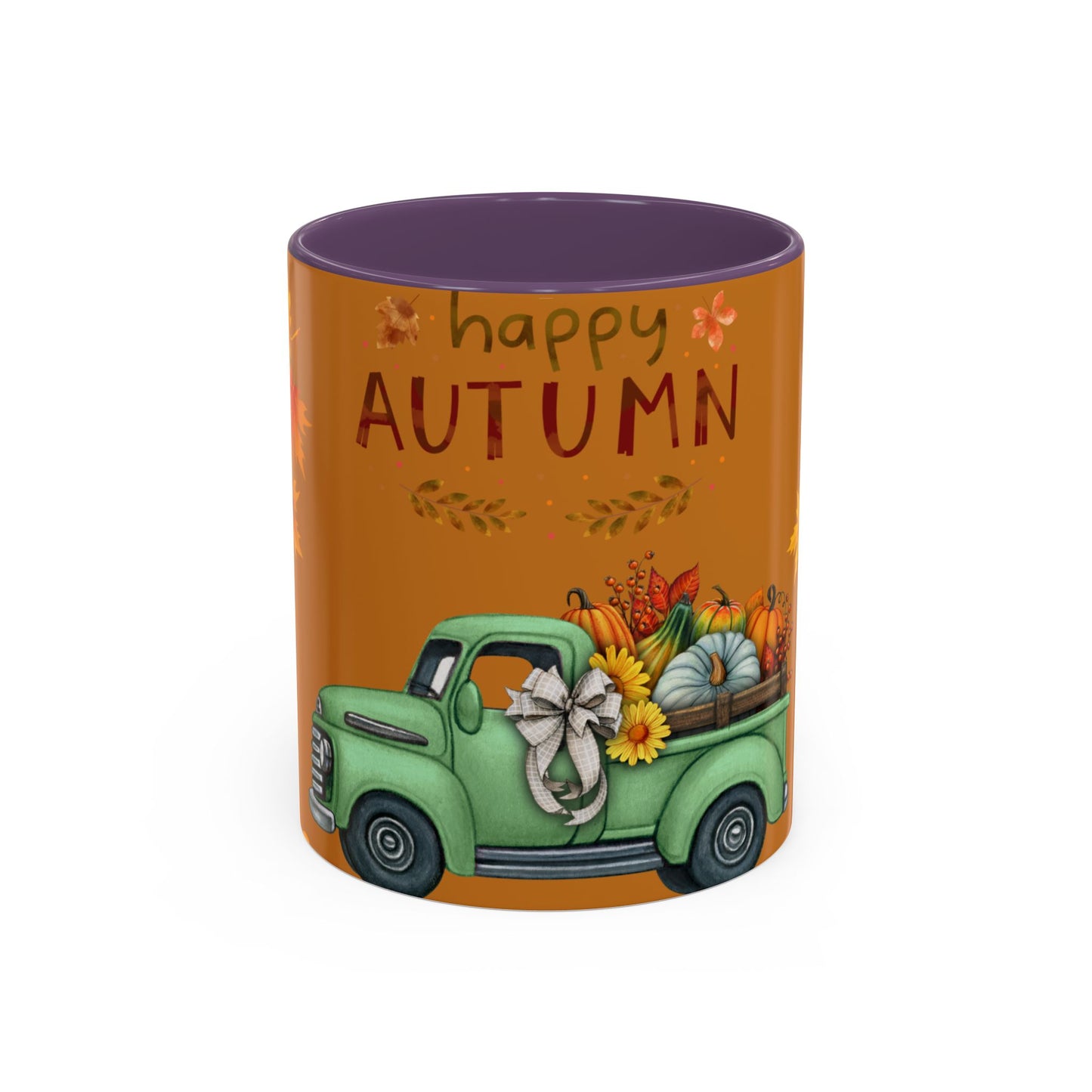Autumn-Themed Coffee Mug, Cozy Fall Ceramic Mug, Colorful Harvest Cup, Seasonal Drinkware, Thanksgiving Gift