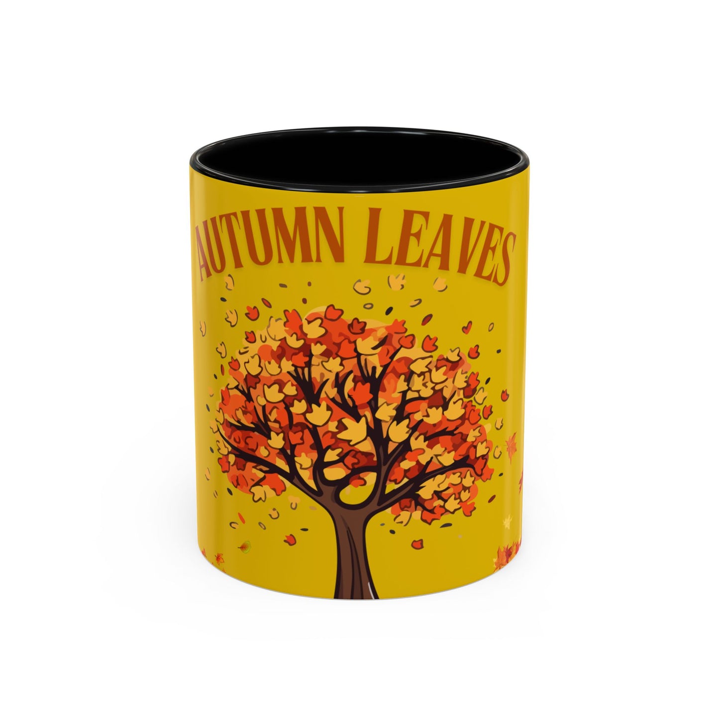 Autumn Leaves Coffee Mug, Fall Themed Ceramic Cup, Cozy Gift for Coffee Lovers, Thanksgiving Decor, Seasonal Drinkware