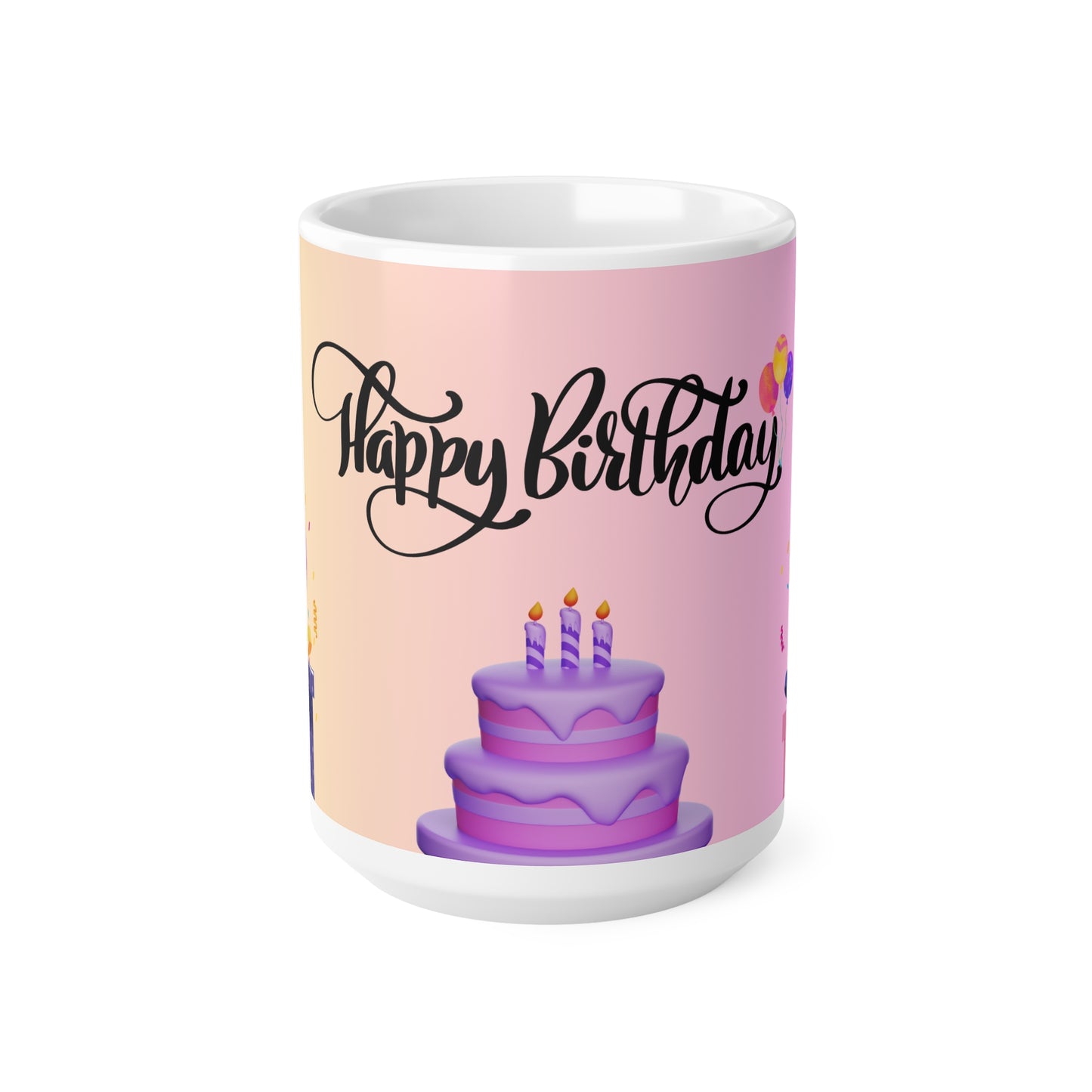 Happy Birthday Coffee Cup, Birthday Mug, Celebration Drinkware, Gift for Her, Party Supplies, Fun Coffee Mug