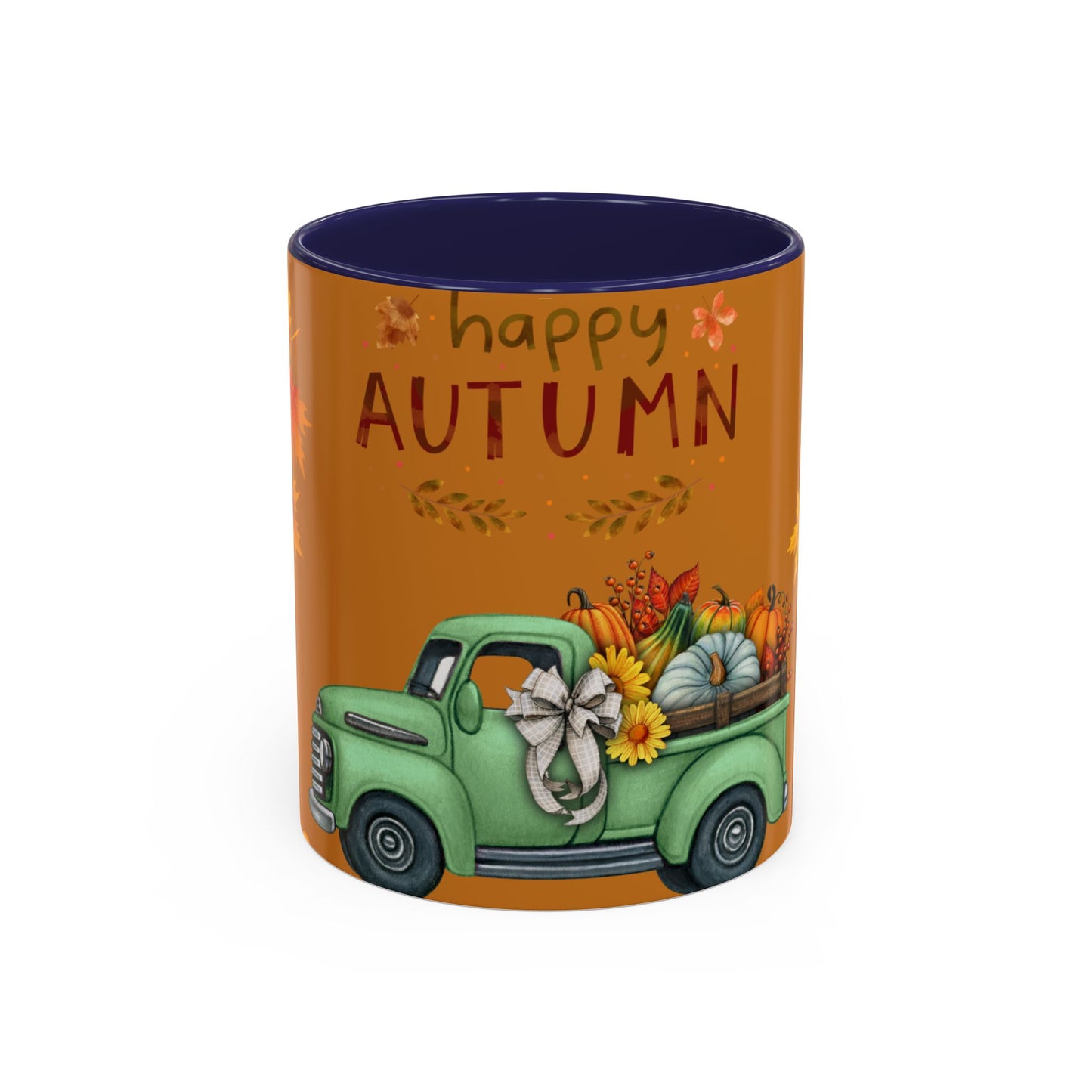 Autumn-Themed Coffee Mug, Cozy Fall Ceramic Mug, Colorful Harvest Cup, Seasonal Drinkware, Thanksgiving Gift