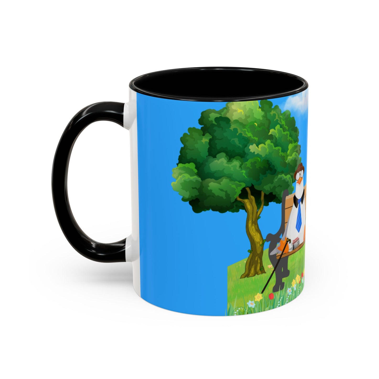 Whimsical seagull Coffee Mug, Cute Animal Mug, Gift for Coffee Lovers, Nature Scene, Funny Gift, Perfect for Any Occasion