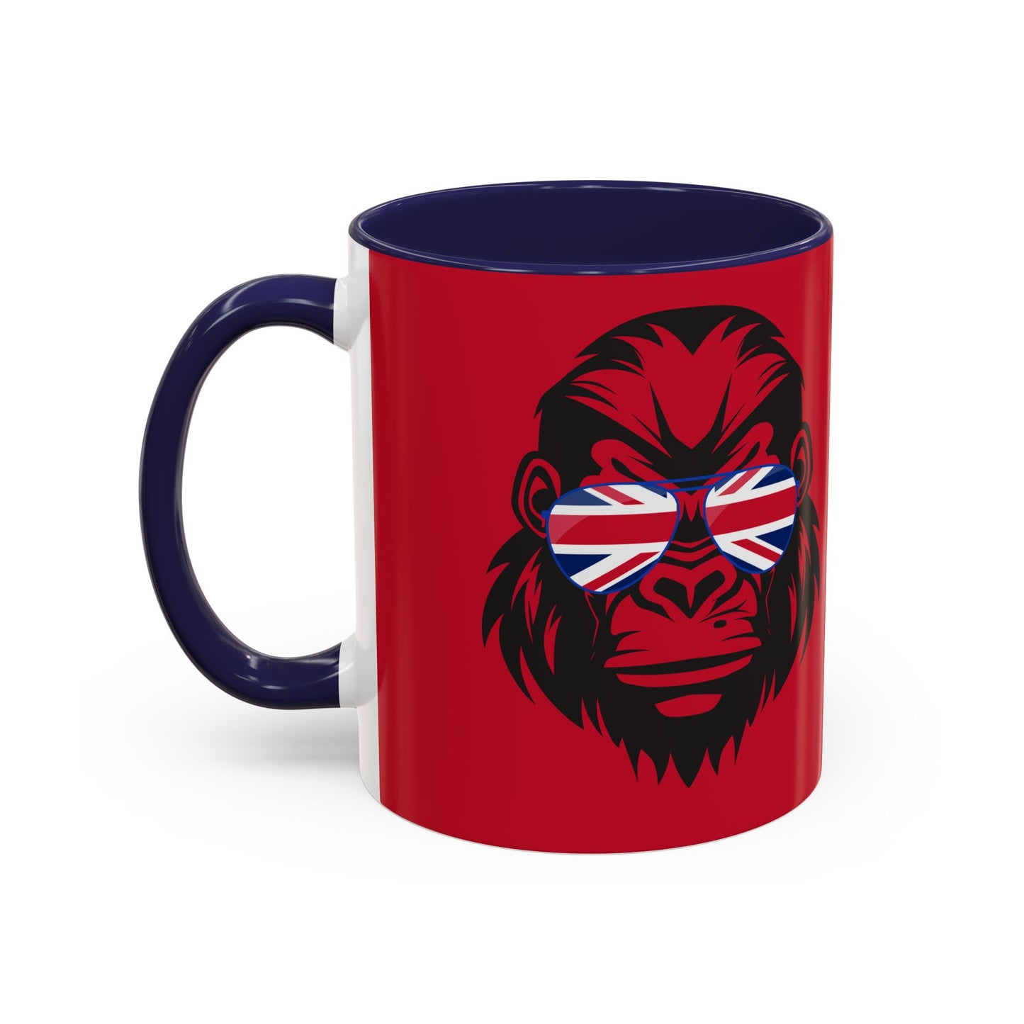 British Gorilla Accent Coffee Mug - Bold Coffee Cup for Animal Lovers, Unique Gift, Fun Kitchen Decor, Perfect for Birthdays, Holidays