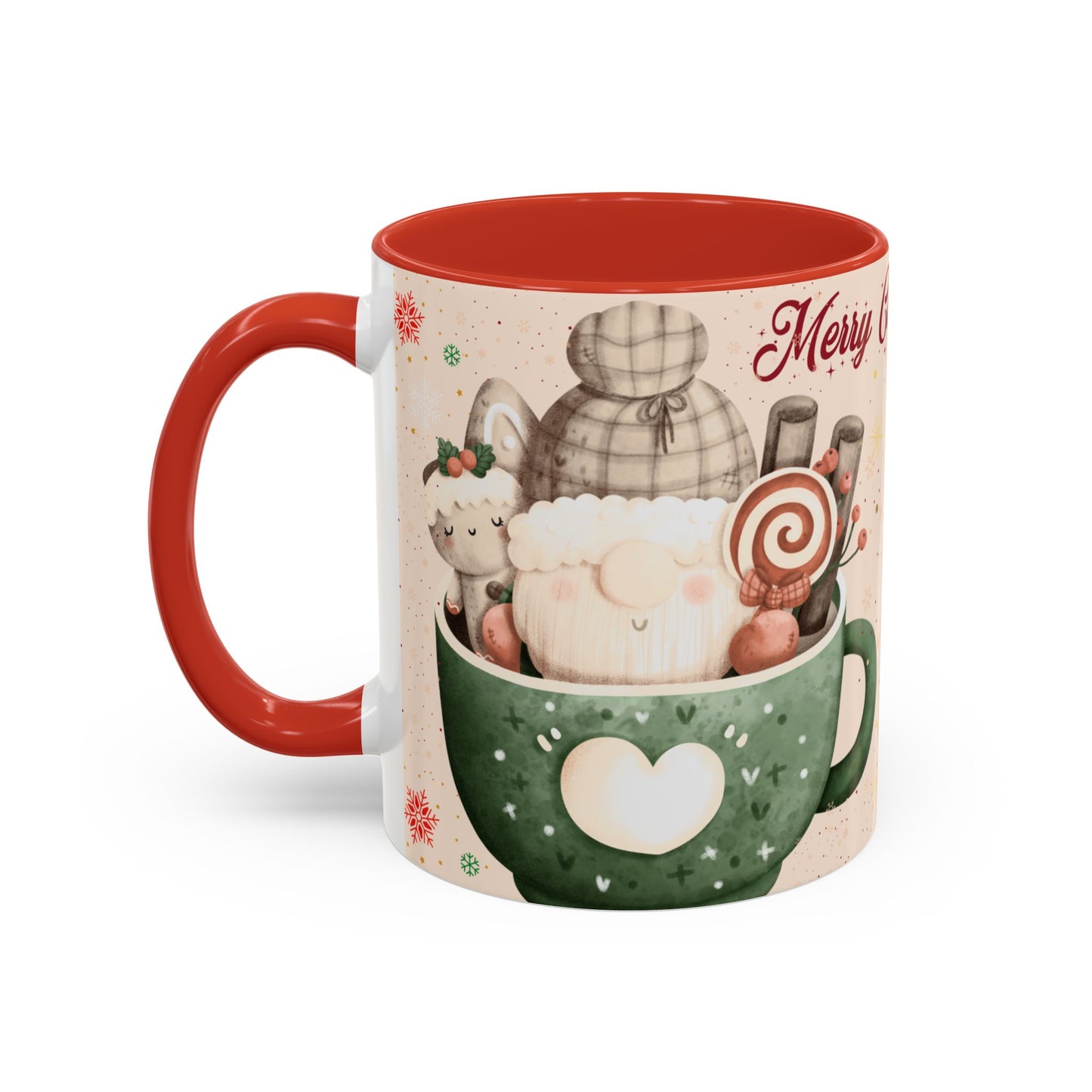 Festive Coffee Mug - Merry Christmas Design, Holiday Gift, Winter Decor, Christmas Mug, Cozy Beverage Cup