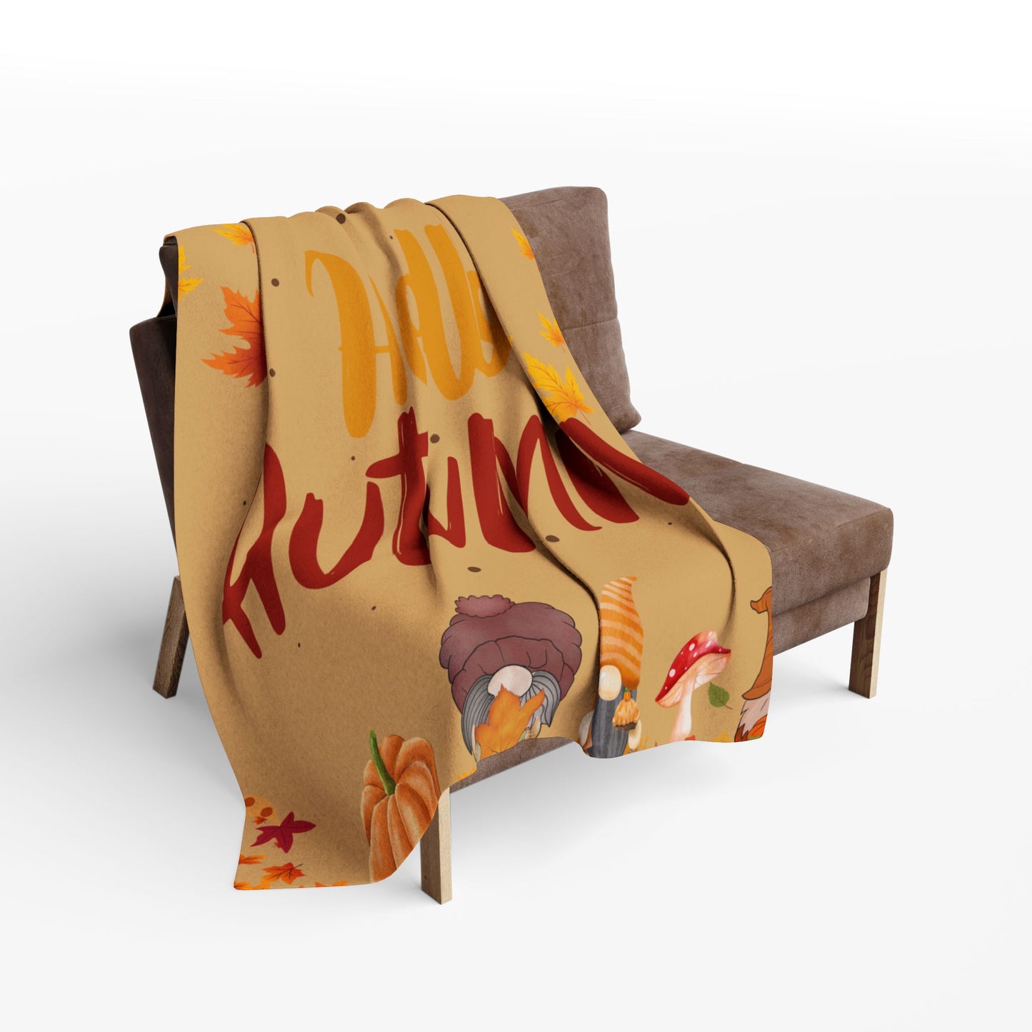 Autumn Fleece Blanket, Cozy Fall Decor, Seasonal Home Accessory, Autumnal Gift, Warm Throw for Chilly Days