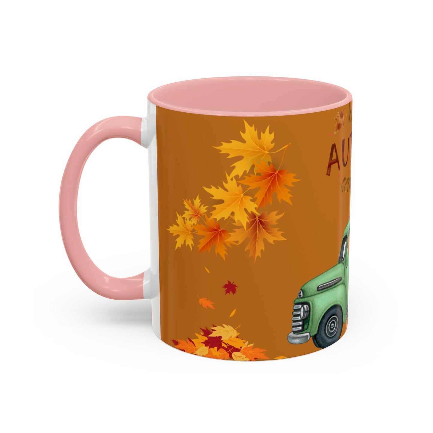 Autumn-Themed Coffee Mug, Cozy Fall Ceramic Mug, Colorful Harvest Cup, Seasonal Drinkware, Thanksgiving Gift