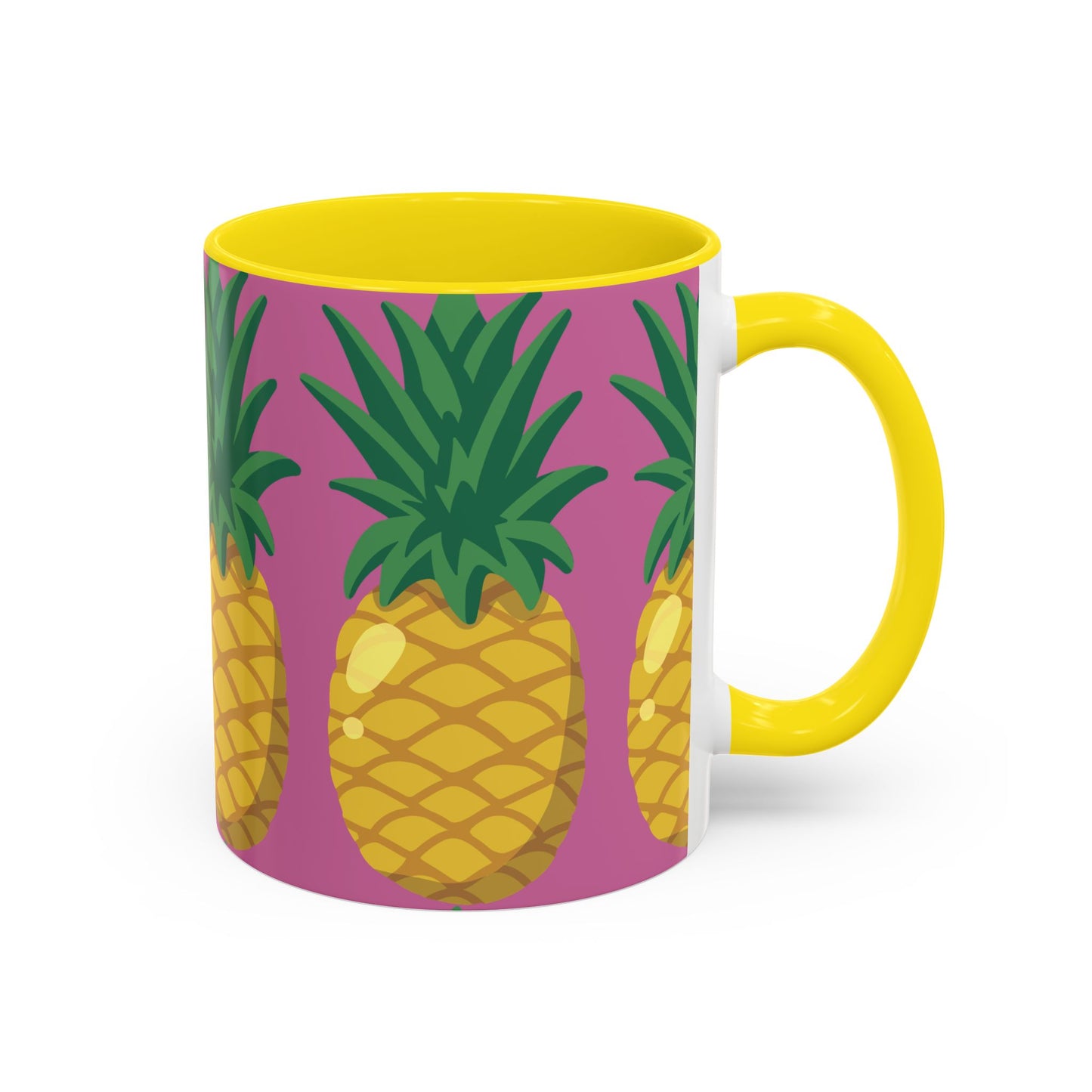Tropical Pineapple Coffee Mug - Vibrant 11oz & 15oz Accent Cup for Summer Vibes