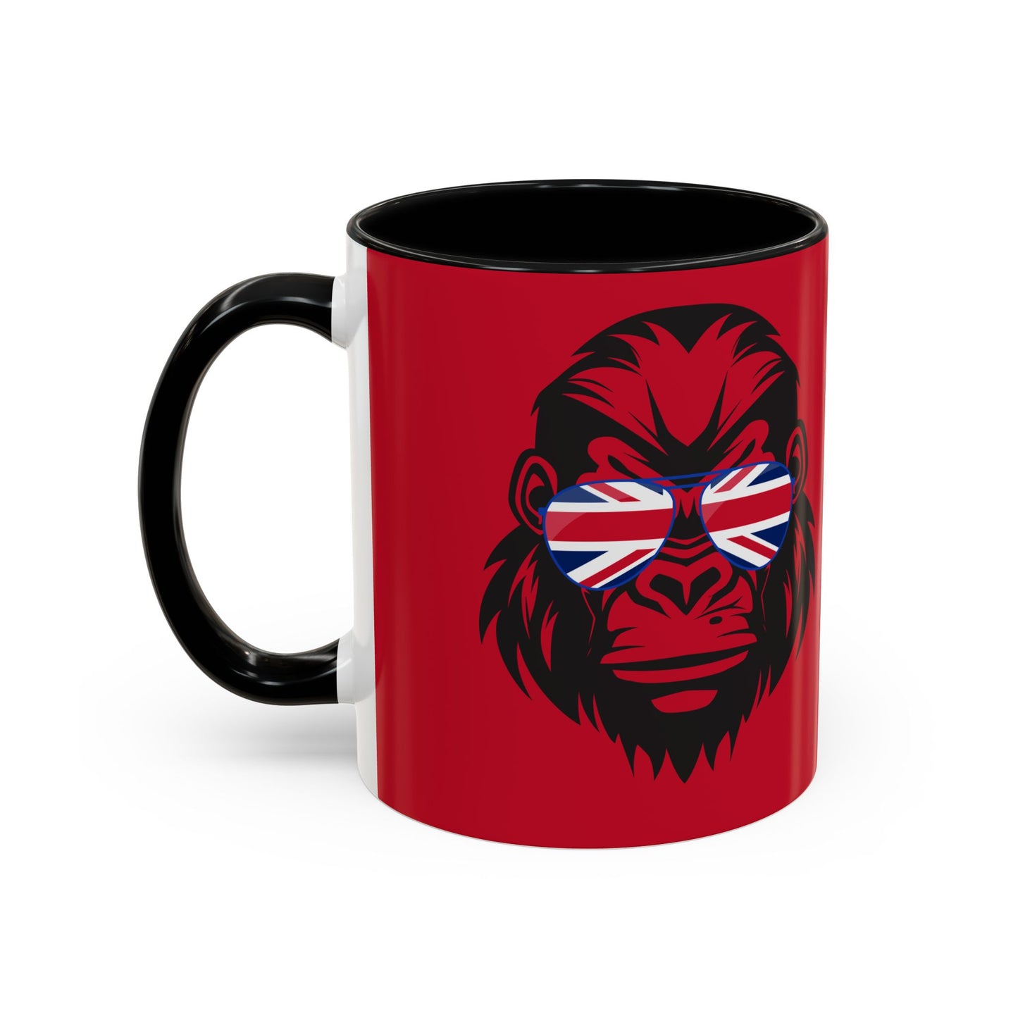British Gorilla Accent Coffee Mug - Bold Coffee Cup for Animal Lovers, Unique Gift, Fun Kitchen Decor, Perfect for Birthdays, Holidays