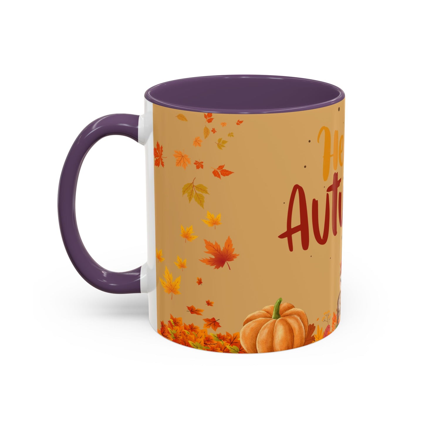 Autumn-Themed Coffee Mug, Seasonal Gift, Fall Decor, Cute Hedgehog Cup, Hello Autumn Mug, Perfect for Cozy Mornings