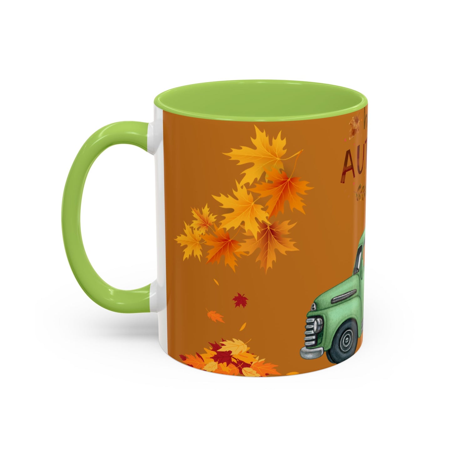 Autumn-Themed Coffee Mug, Cozy Fall Ceramic Mug, Colorful Harvest Cup, Seasonal Drinkware, Thanksgiving Gift