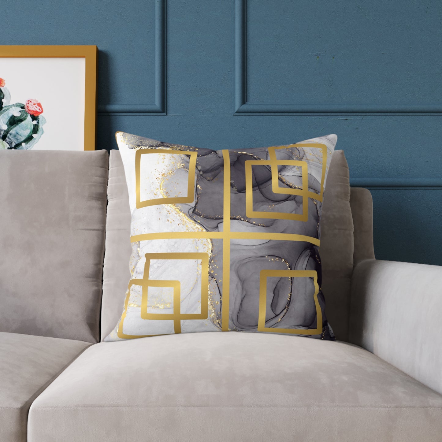 Elegant Geometric Canvas Pillow | Modern Decor, Sofa Cushion, Gift for Home, Interior Design, Minimalist Style