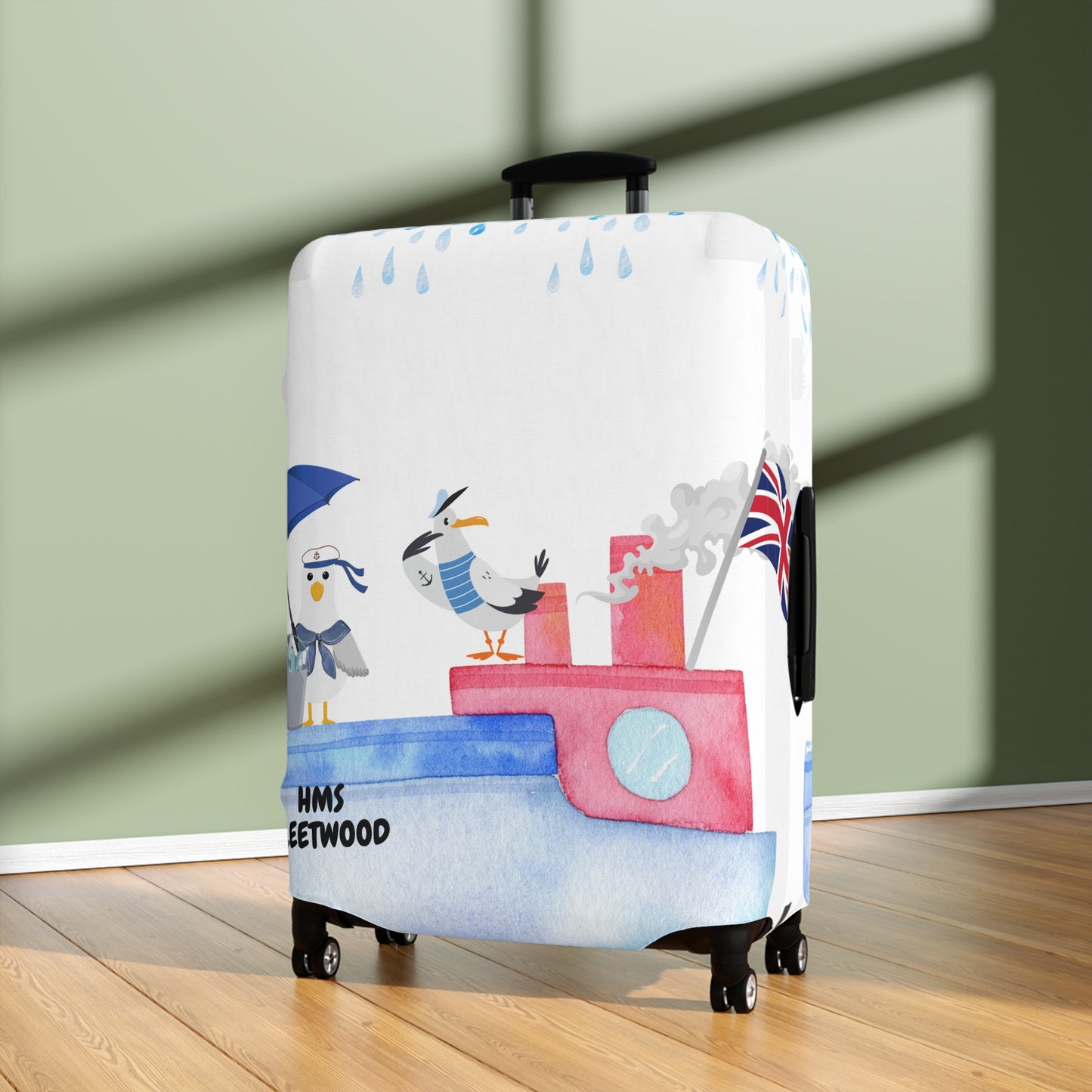 Whimsical Luggage Cover - Travel Accessory for Adventurers, Gift for Wanderlust Lovers, Unique Baggage Protector for Vacations