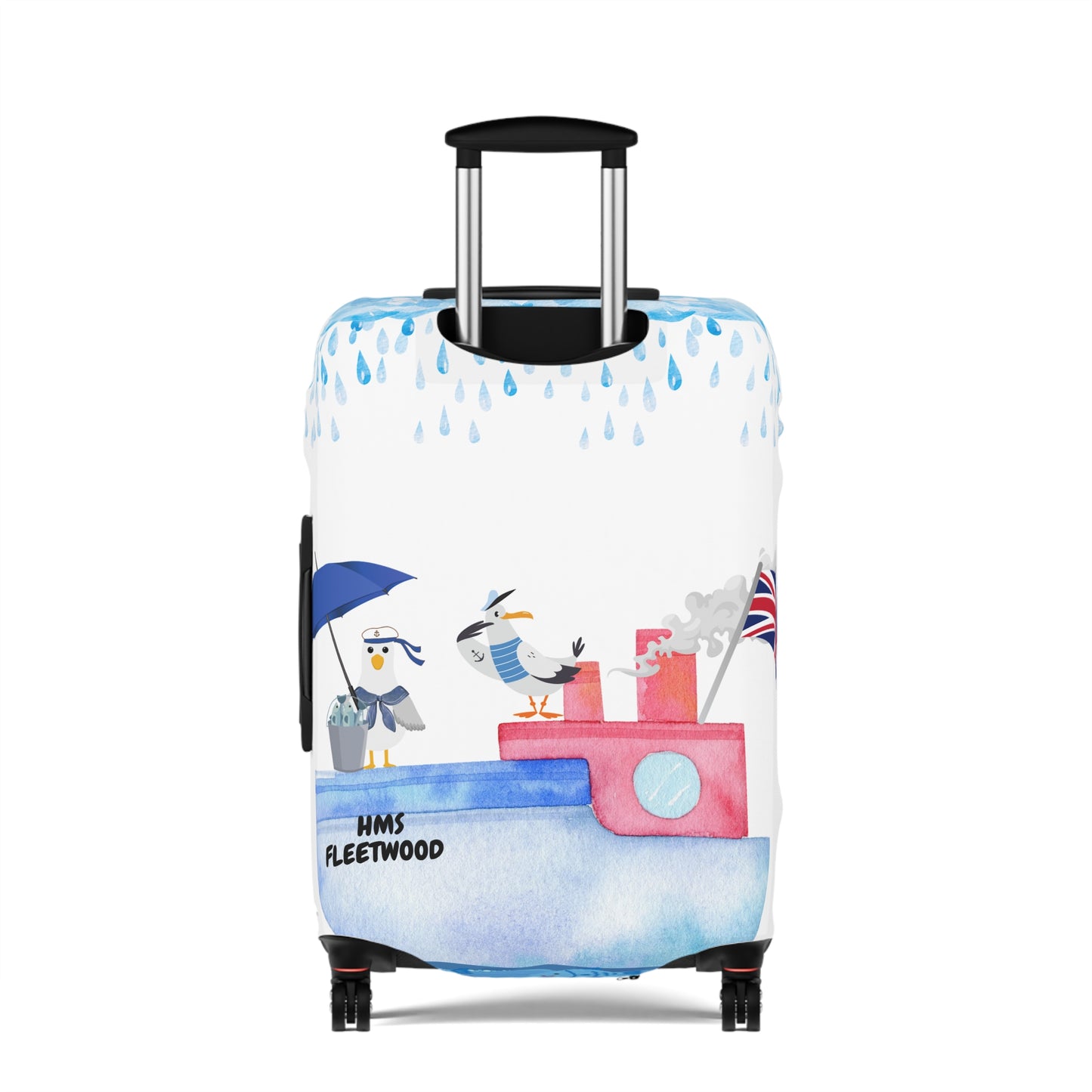 Whimsical Luggage Cover - Travel Accessory for Adventurers, Gift for Wanderlust Lovers, Unique Baggage Protector for Vacations