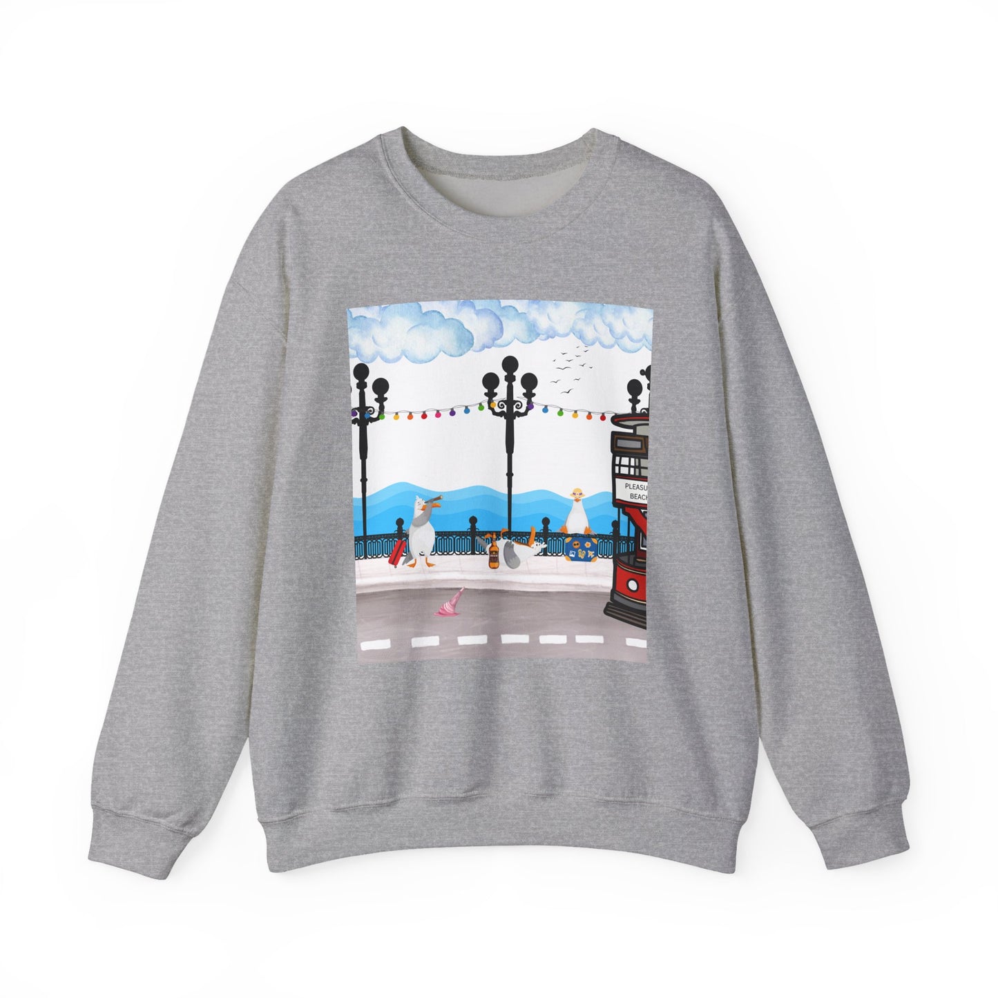 Cozy Urban Scene Sweatshirt – Perfect for Casual Outings, Gift for Friends, Comfortable Layering, Travel Style