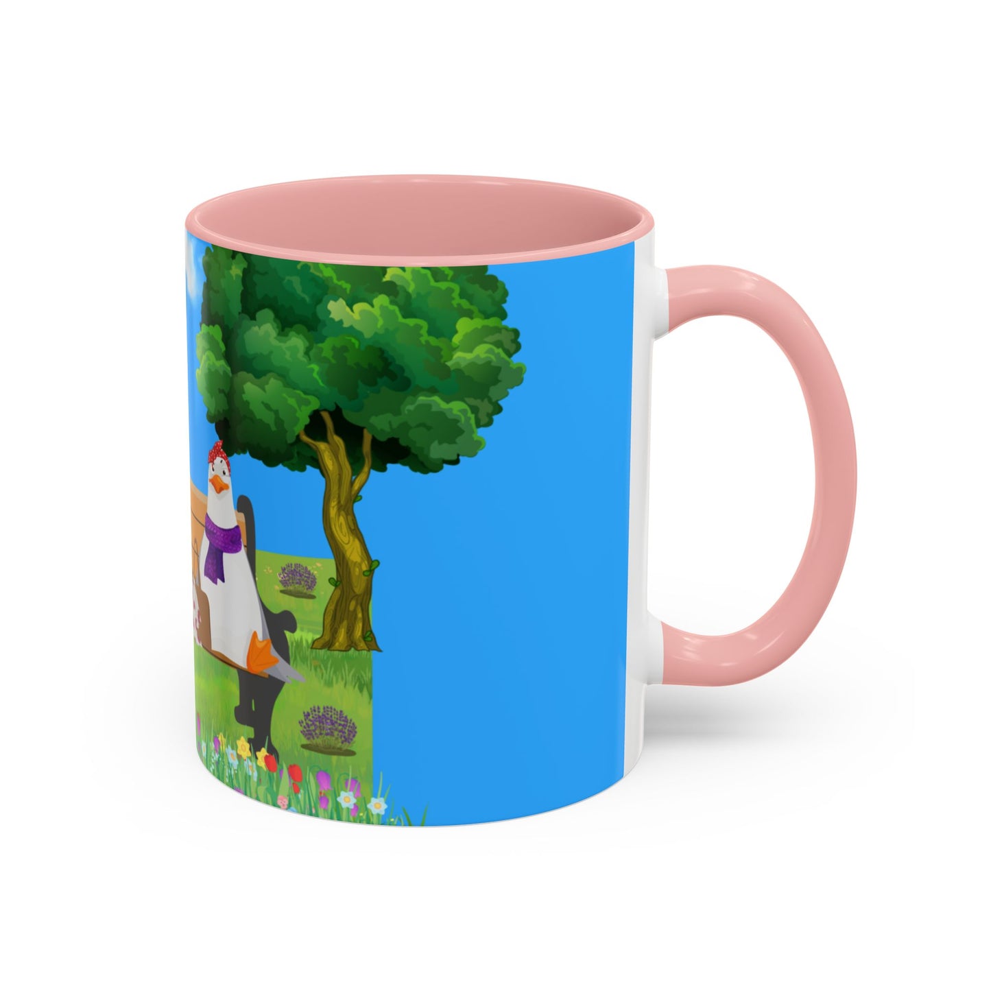 Whimsical seagull Coffee Mug, Cute Animal Mug, Gift for Coffee Lovers, Nature Scene, Funny Gift, Perfect for Any Occasion