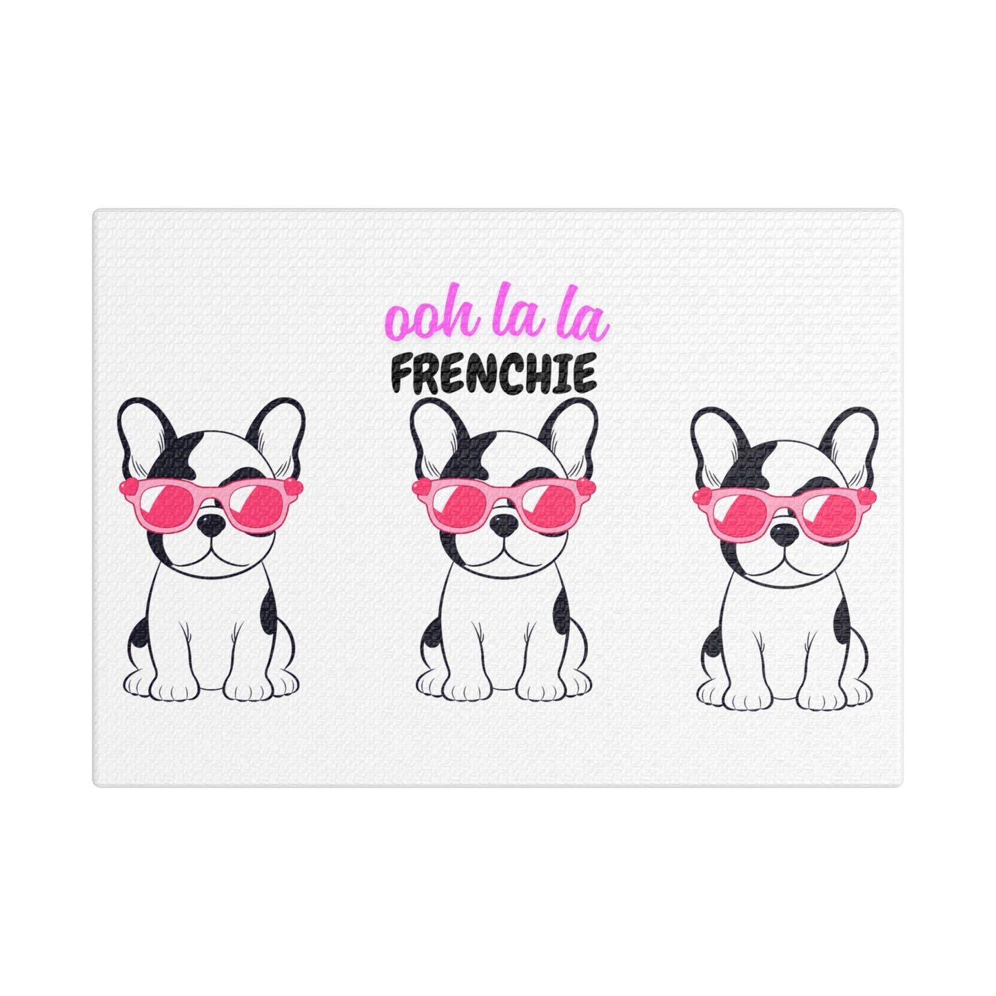 Funny Dog Canvas Wall Art, Dog Lover Decor, Pet Owner Gift, French Bulldog Wall Decor, Ooh La La Frenchie