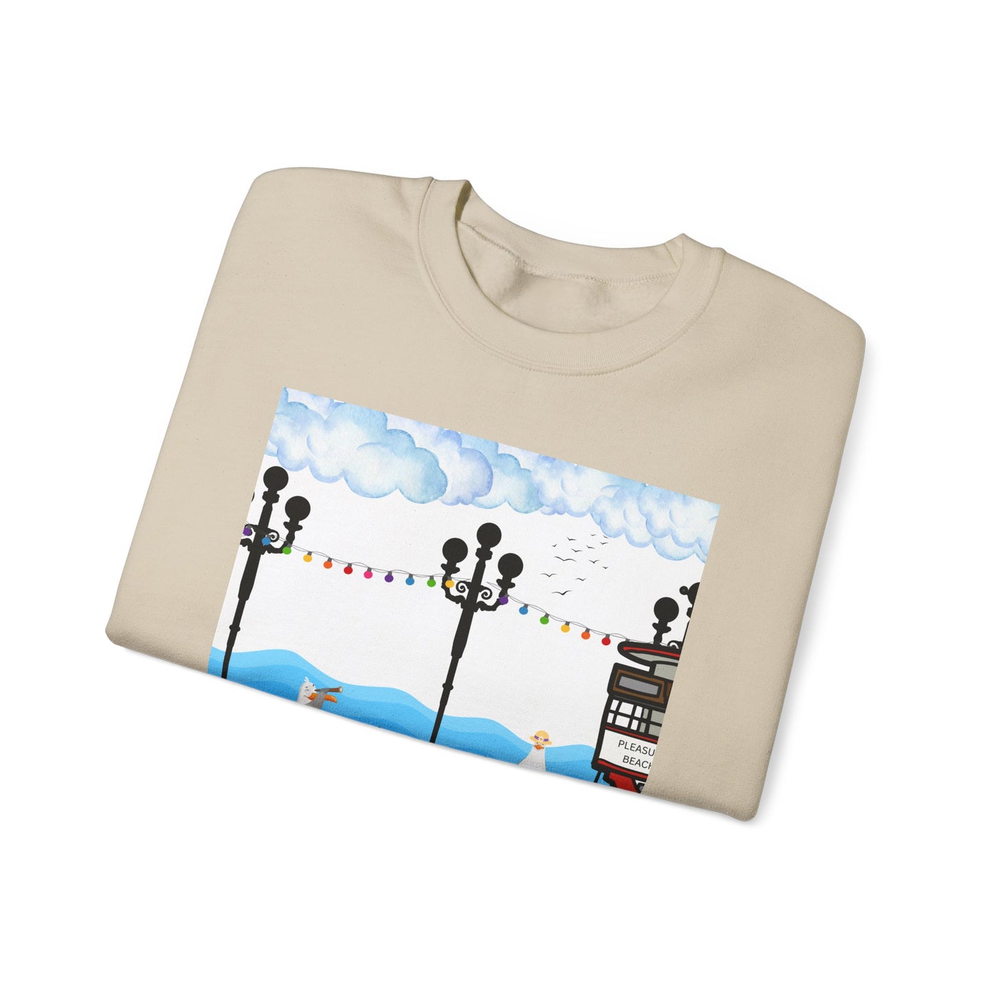 Cozy Urban Scene Sweatshirt – Perfect for Casual Outings, Gift for Friends, Comfortable Layering, Travel Style