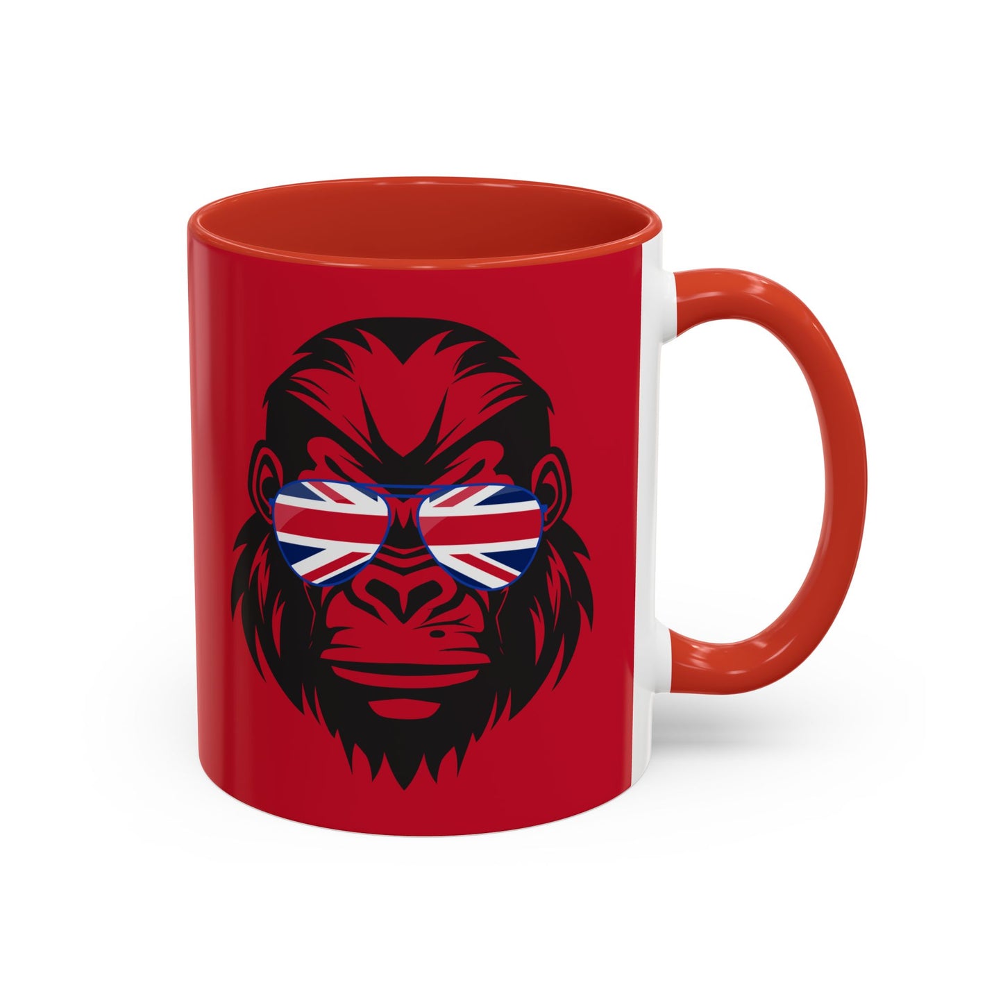 British Gorilla Accent Coffee Mug - Bold Coffee Cup for Animal Lovers, Unique Gift, Fun Kitchen Decor, Perfect for Birthdays, Holidays