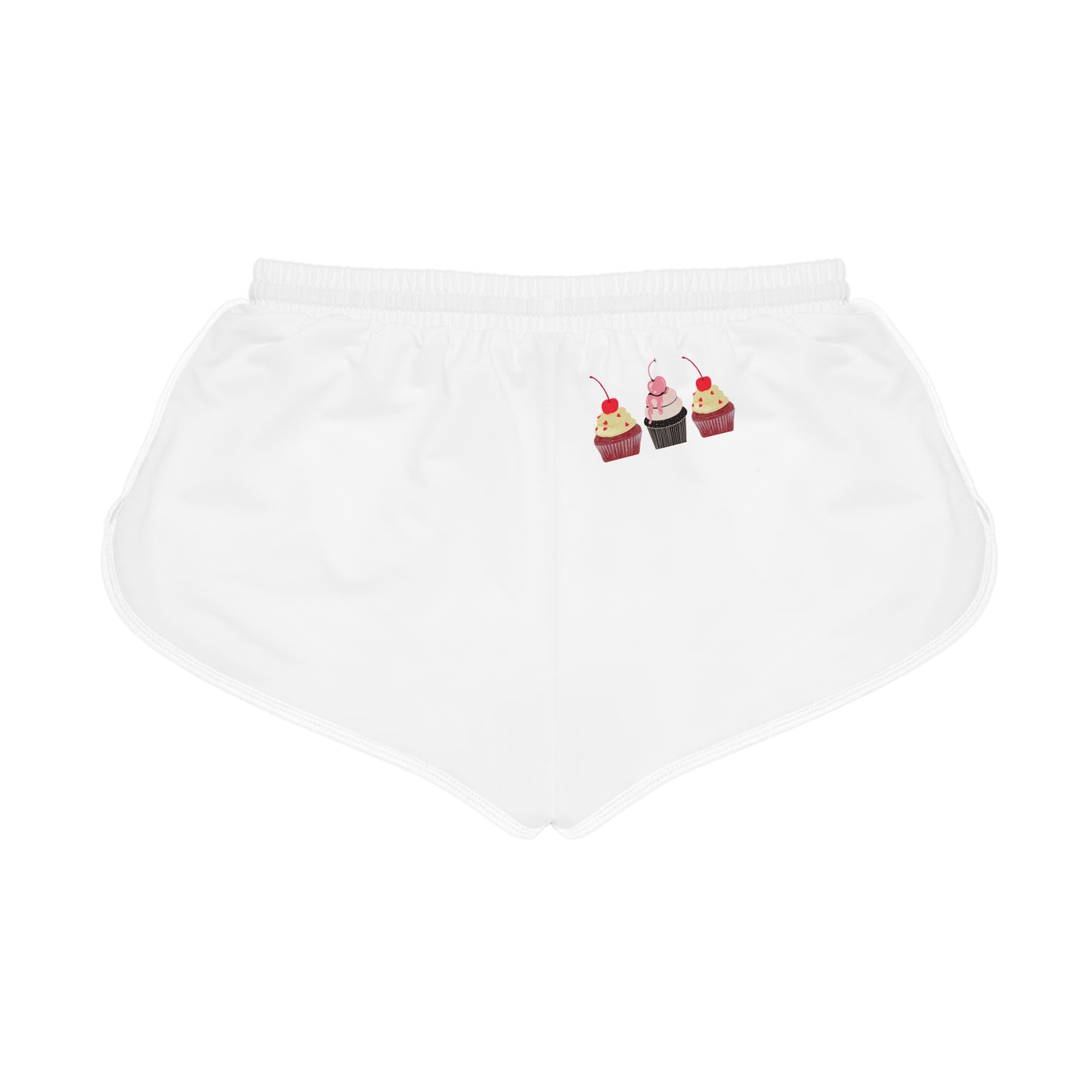 Delightful Cupcake Women's Relaxed Shorts, Summer Loungewear, Cute Pajama Shorts, Ice Cream Party Outfit, Gifts for Dessert Lovers