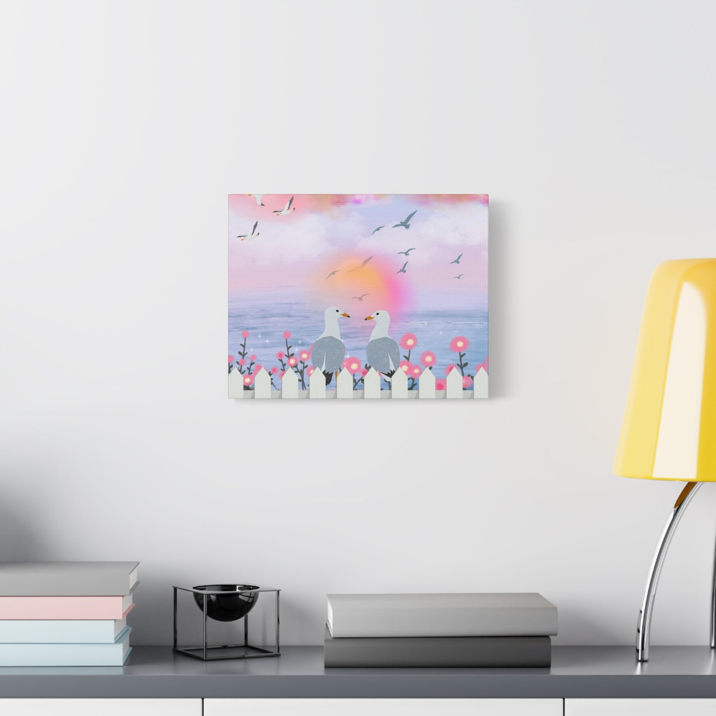 Serene Seagull Canvas Print, Bird Artwork, Coastal Decor, Beach Wall Art, Nature Lover Gift, Home Decor