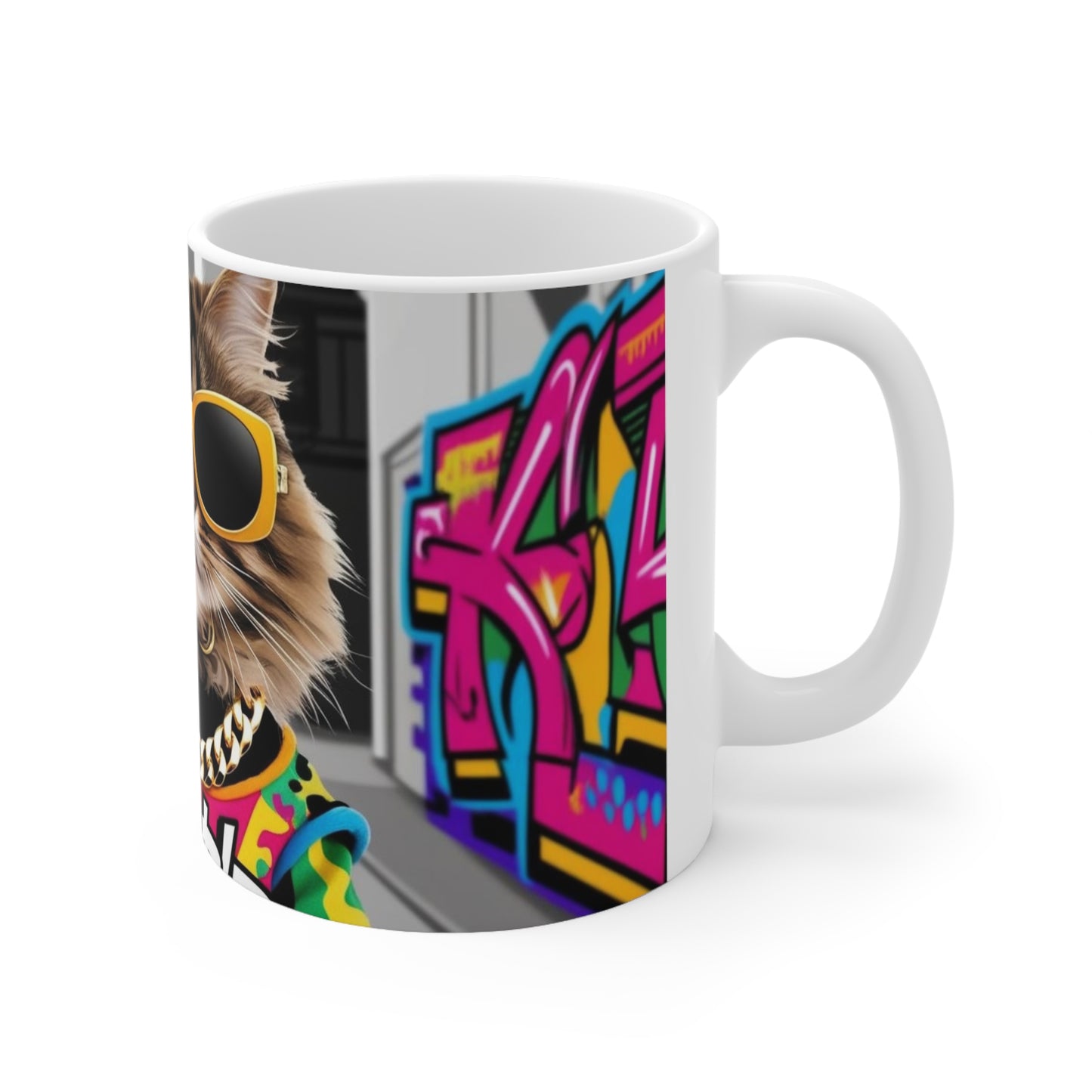 Cool Cat Ceramic Coffee Mug – 11oz & 15oz – Fun Gift for Cat Lovers!