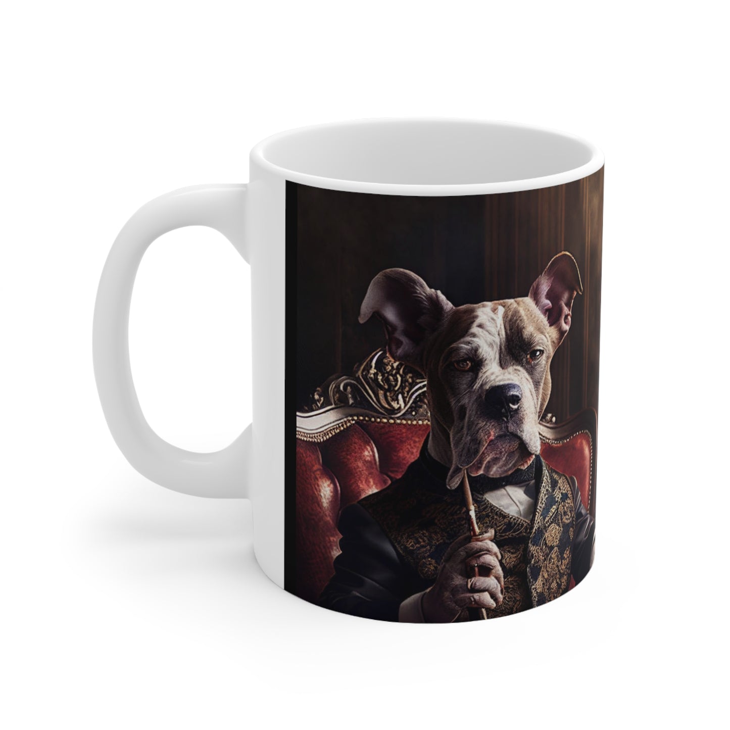 Regal Dog Ceramic Coffee Cup - 11oz & 15oz