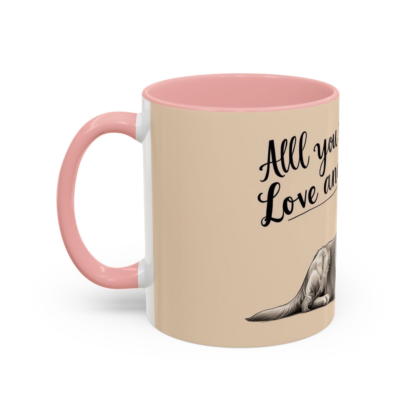 Dog Lover's Accent Coffee Mug - All You Need is Love and a Dog