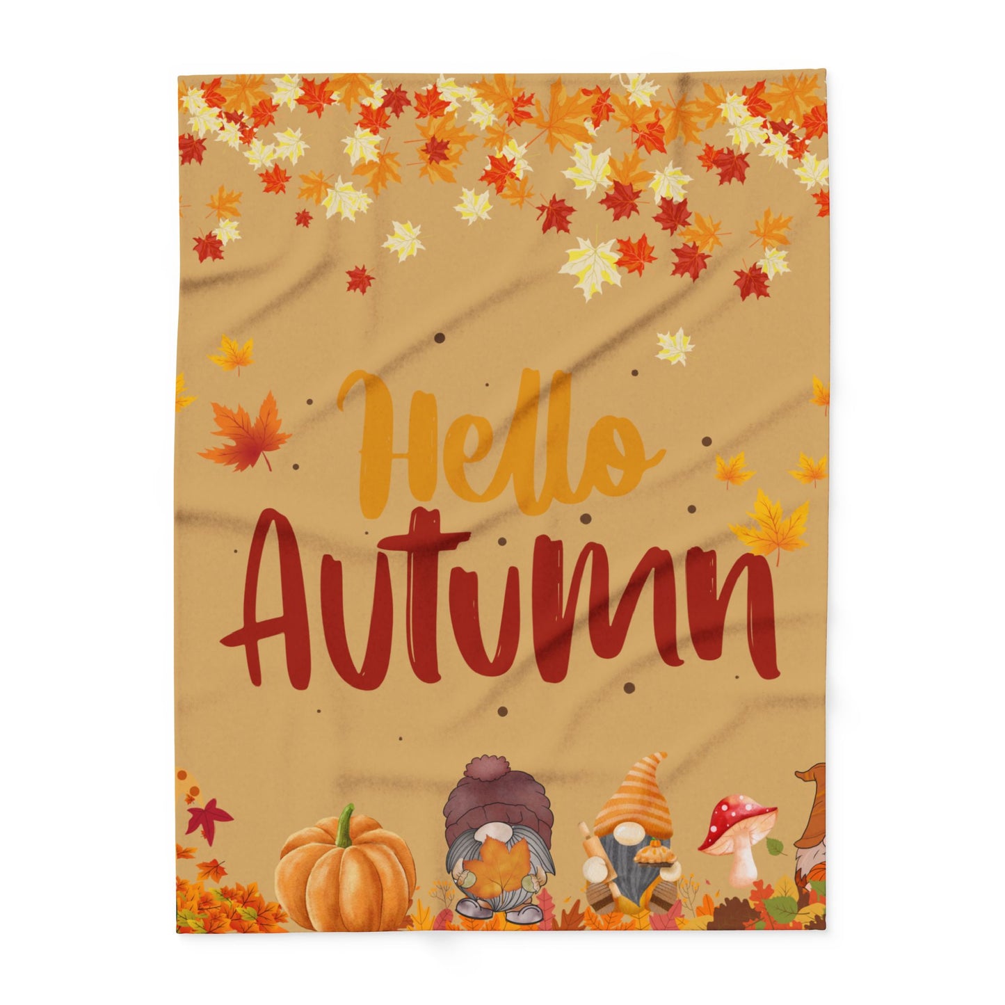Autumn Fleece Blanket, Cozy Fall Decor, Seasonal Home Accessory, Autumnal Gift, Warm Throw for Chilly Days