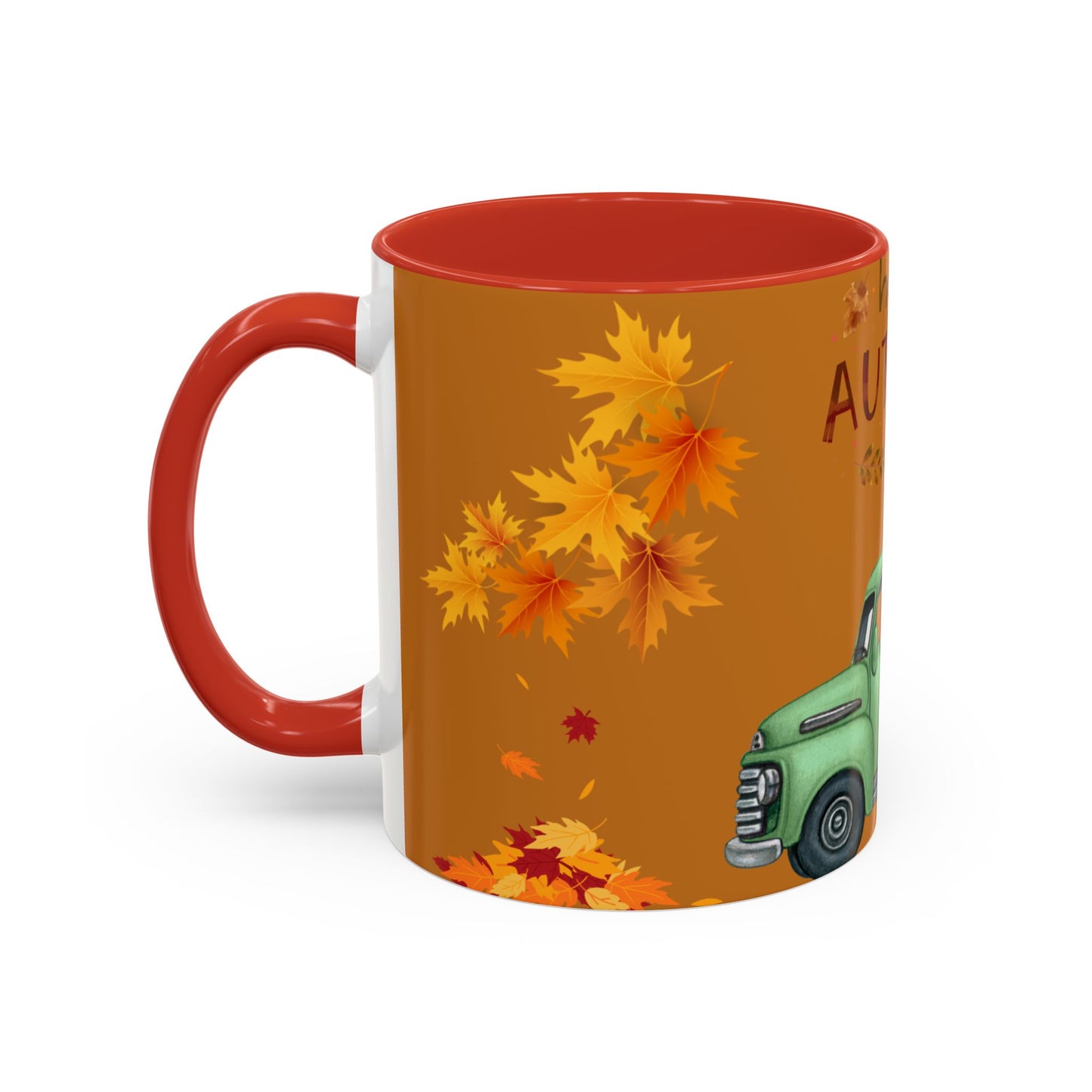 Autumn-Themed Coffee Mug, Cozy Fall Ceramic Mug, Colorful Harvest Cup, Seasonal Drinkware, Thanksgiving Gift