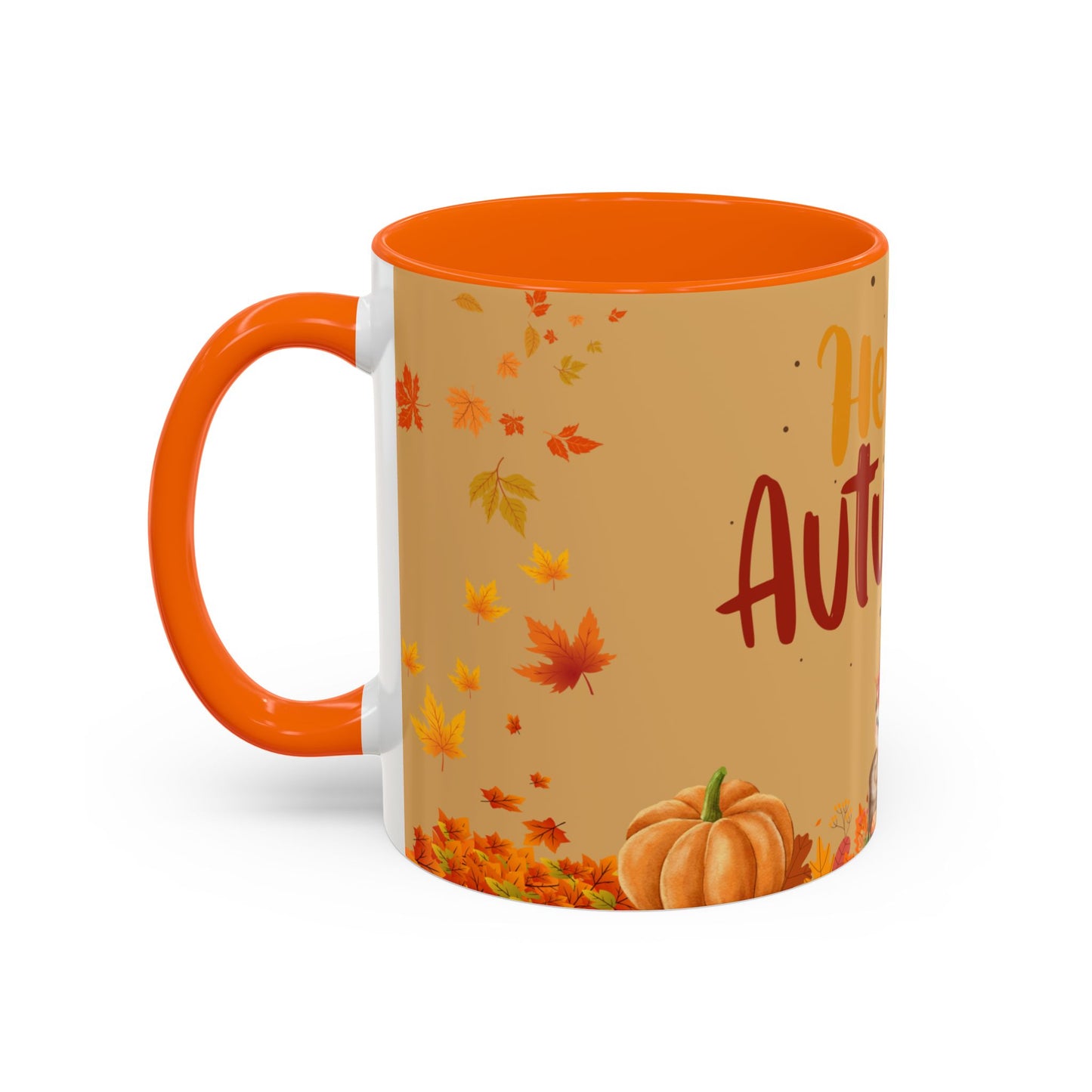 Autumn-Themed Coffee Mug, Seasonal Gift, Fall Decor, Cute Hedgehog Cup, Hello Autumn Mug, Perfect for Cozy Mornings
