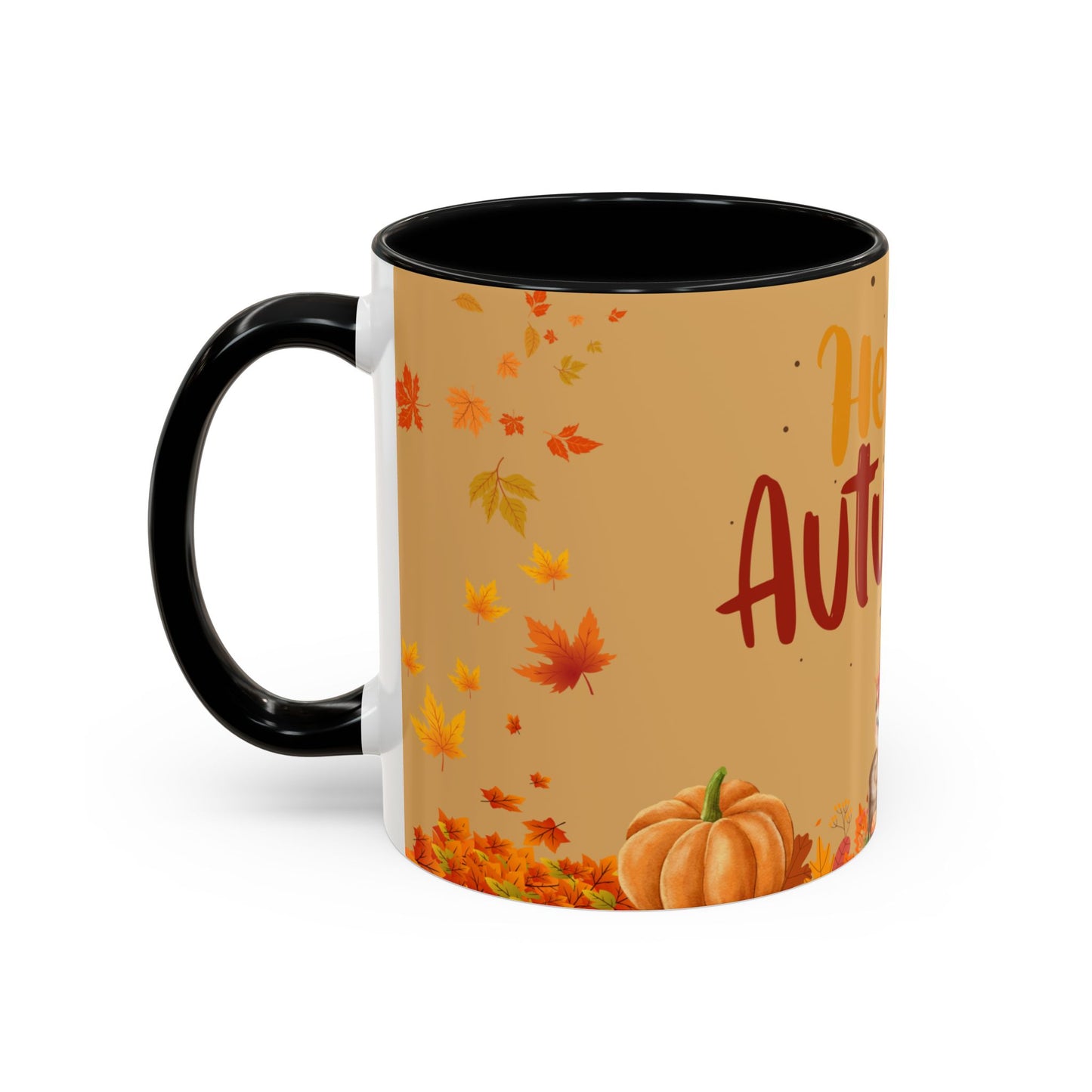 Autumn-Themed Coffee Mug, Seasonal Gift, Fall Decor, Cute Hedgehog Cup, Hello Autumn Mug, Perfect for Cozy Mornings