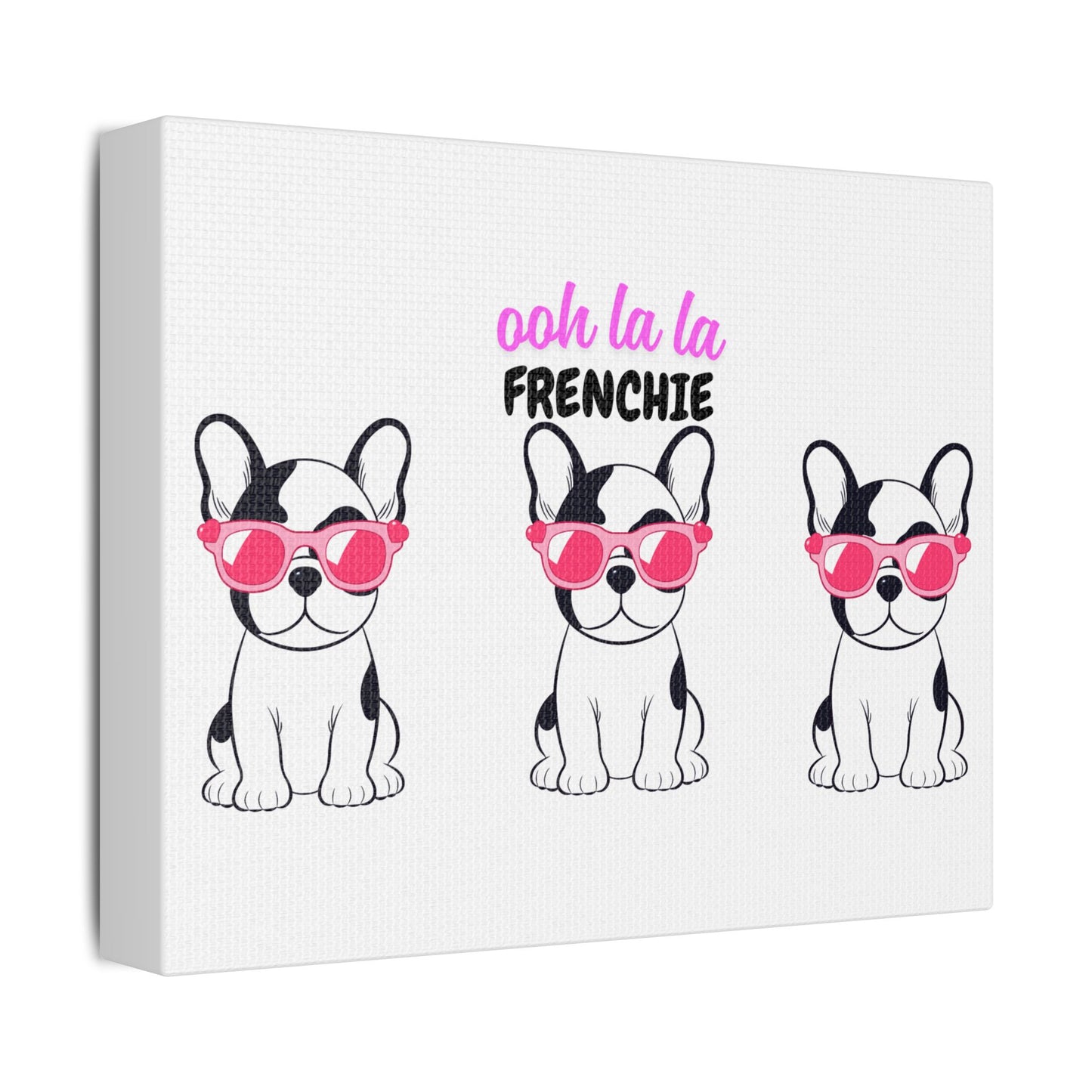 Funny Dog Canvas Wall Art, Dog Lover Decor, Pet Owner Gift, French Bulldog Wall Decor, Ooh La La Frenchie