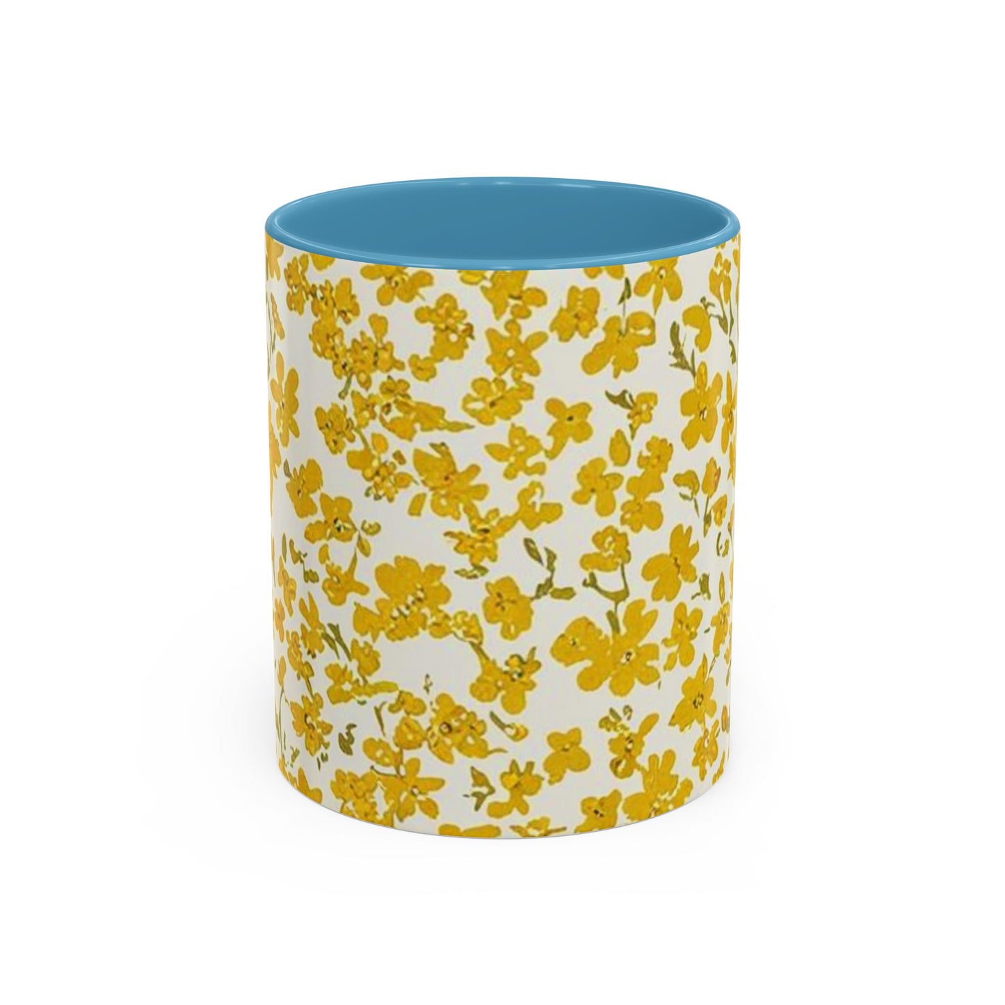 Floral Accent Coffee Mug - 11 & 15oz - Perfect for Spring Mornings