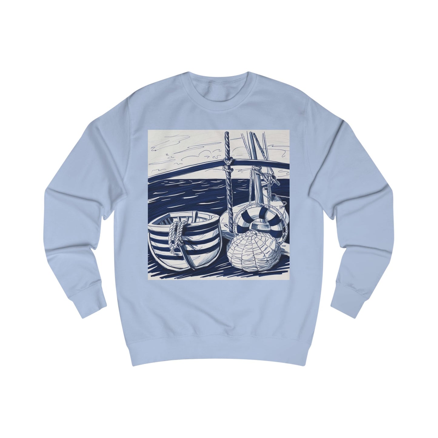 Cozy Nautical Unisex Sweatshirt - Perfect for Boat Lovers and Beach Days, Casual Style, Gift for Sailors, Summer Collection, Ocean Vibes
