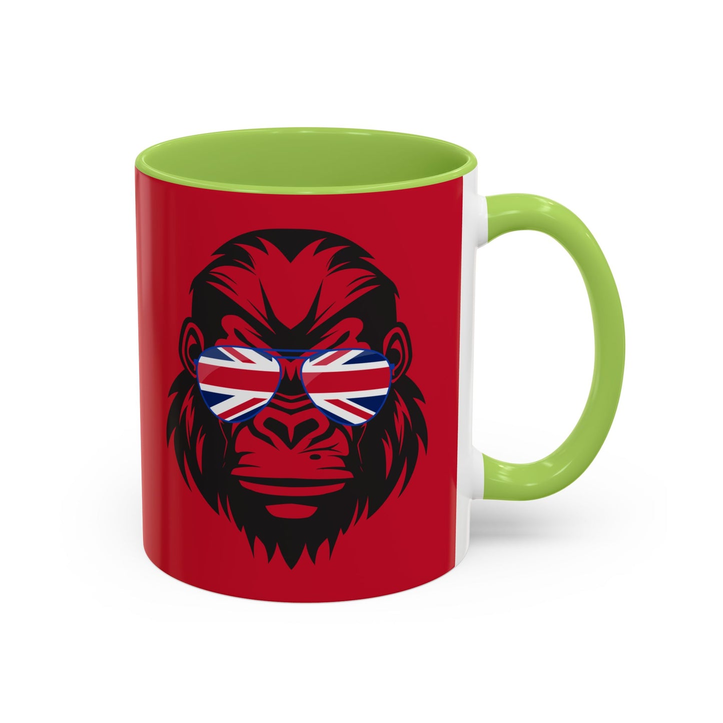 British Gorilla Accent Coffee Mug - Bold Coffee Cup for Animal Lovers, Unique Gift, Fun Kitchen Decor, Perfect for Birthdays, Holidays