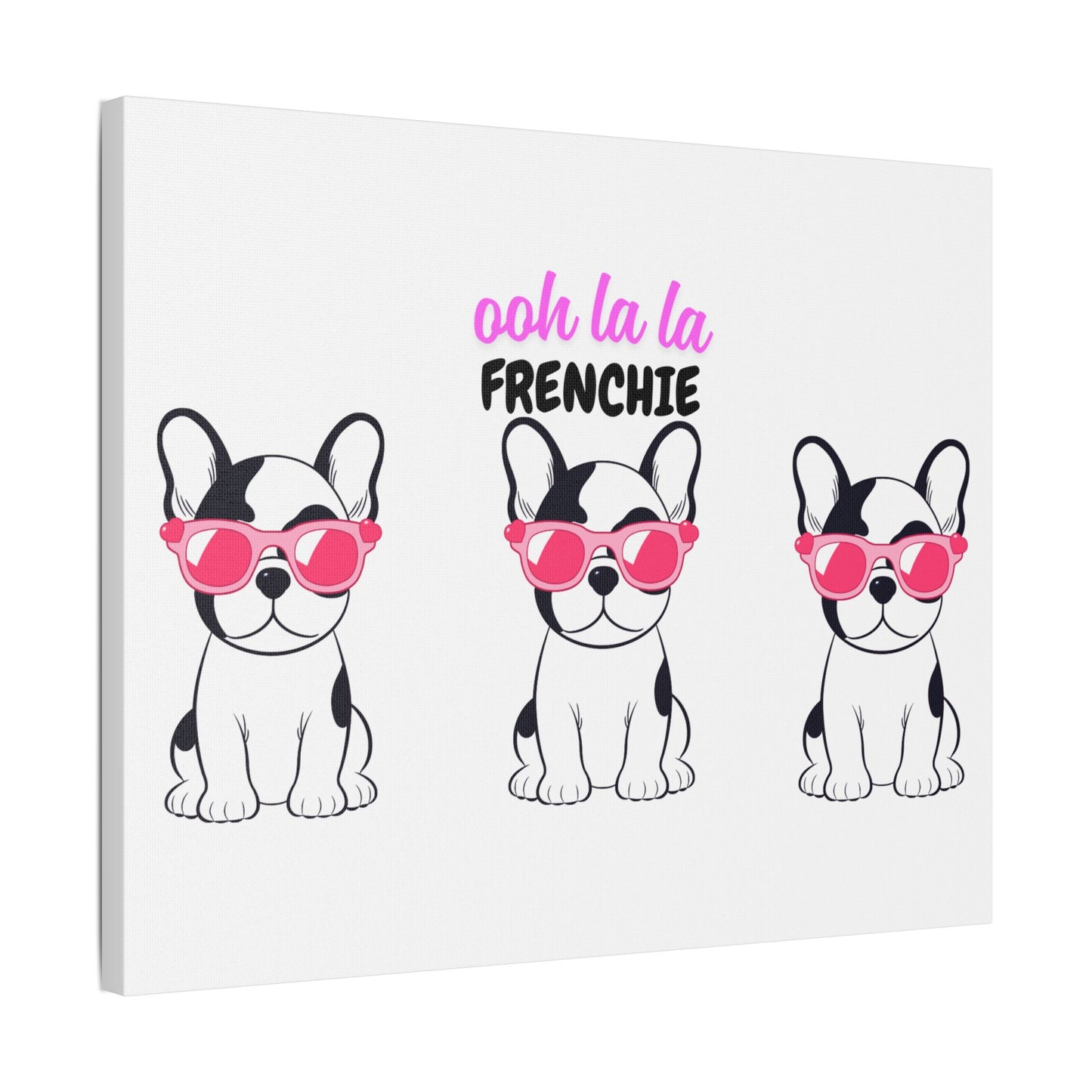 Funny Dog Canvas Wall Art, Dog Lover Decor, Pet Owner Gift, French Bulldog Wall Decor, Ooh La La Frenchie