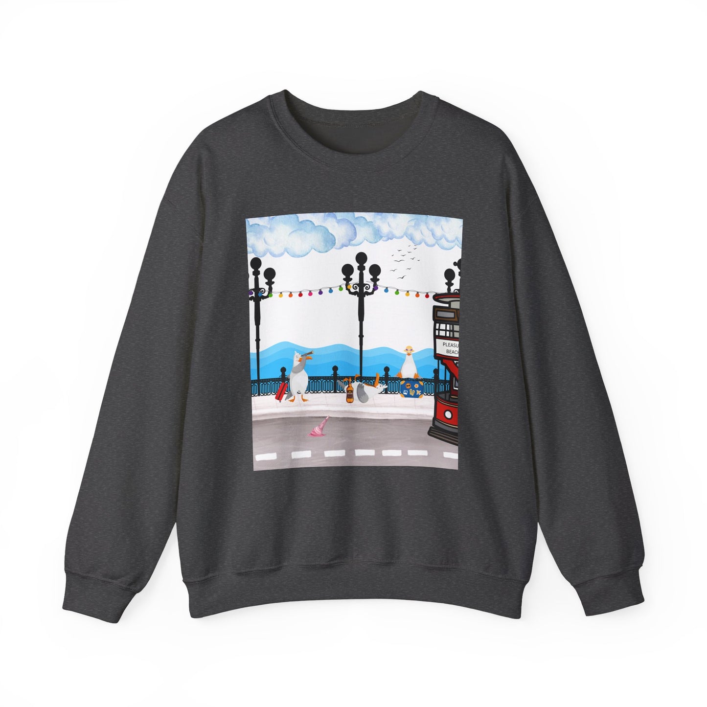 Cozy Urban Scene Sweatshirt – Perfect for Casual Outings, Gift for Friends, Comfortable Layering, Travel Style