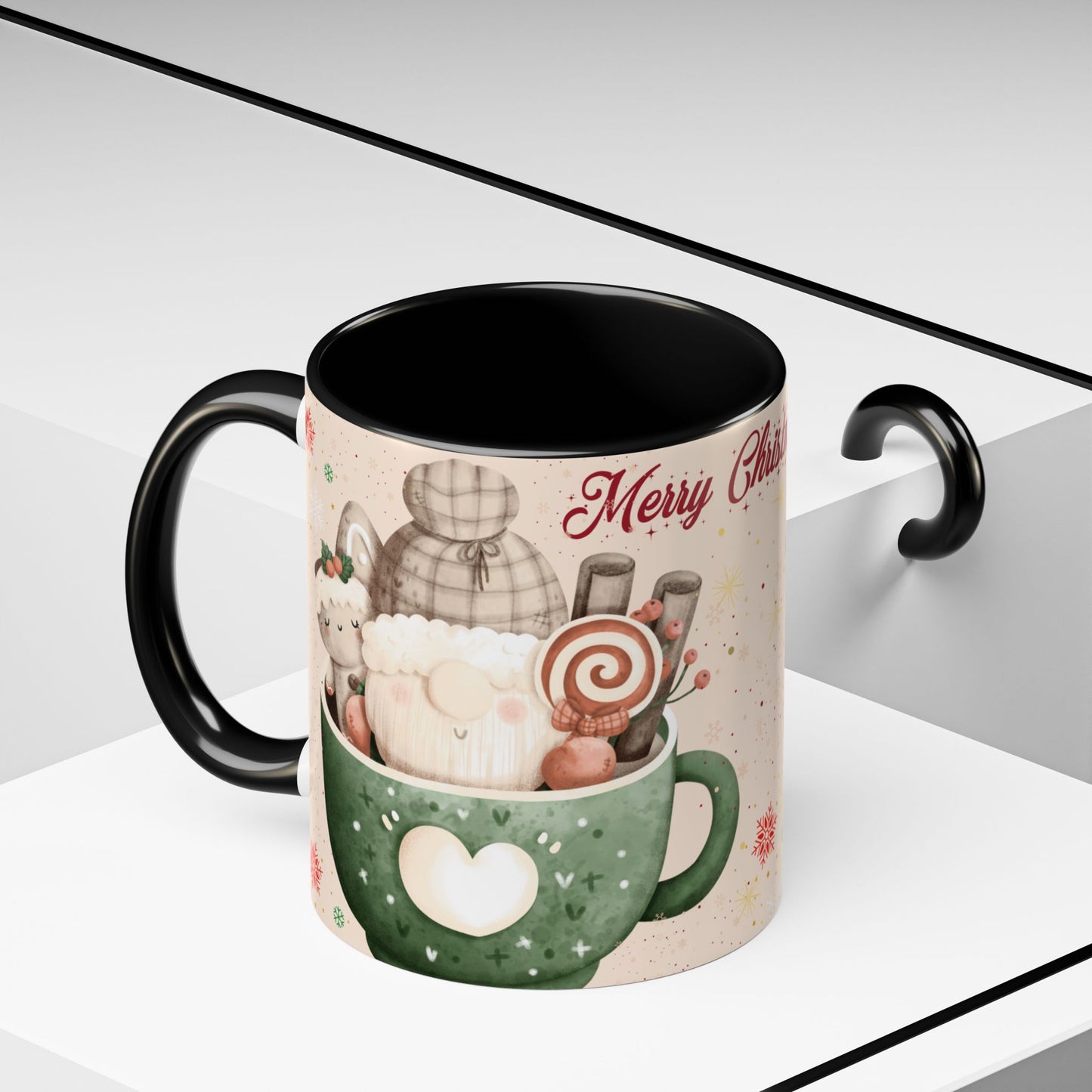 Festive Coffee Mug - Merry Christmas Design, Holiday Gift, Winter Decor, Christmas Mug, Cozy Beverage Cup