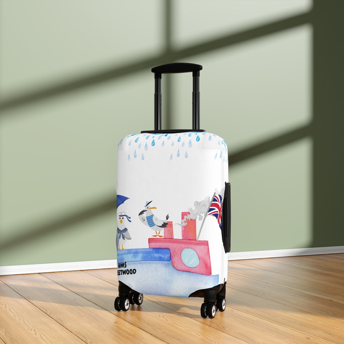 Whimsical Luggage Cover - Travel Accessory for Adventurers, Gift for Wanderlust Lovers, Unique Baggage Protector for Vacations