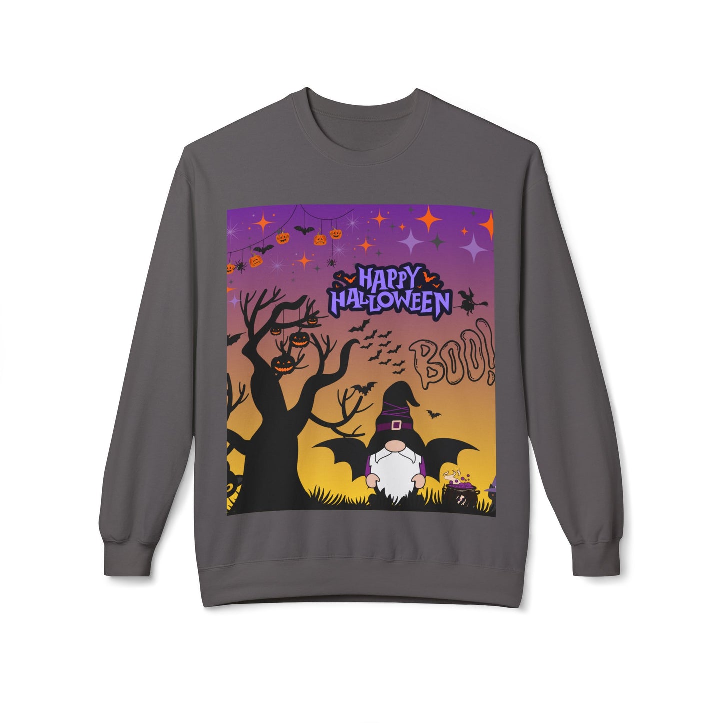 Halloween Crewneck Sweatshirt, Unisex Fleece Top, Funny Fall Apparel, Spooky Season Sweater, Cozy Halloween Outfit, Gift for Her/Him