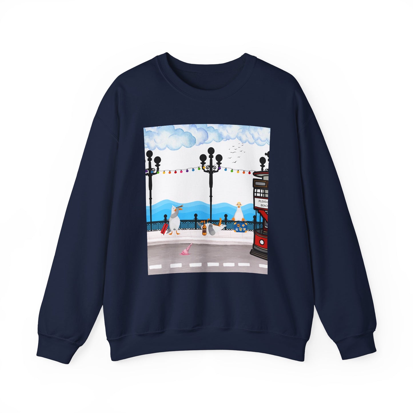 Cozy Urban Scene Sweatshirt – Perfect for Casual Outings, Gift for Friends, Comfortable Layering, Travel Style