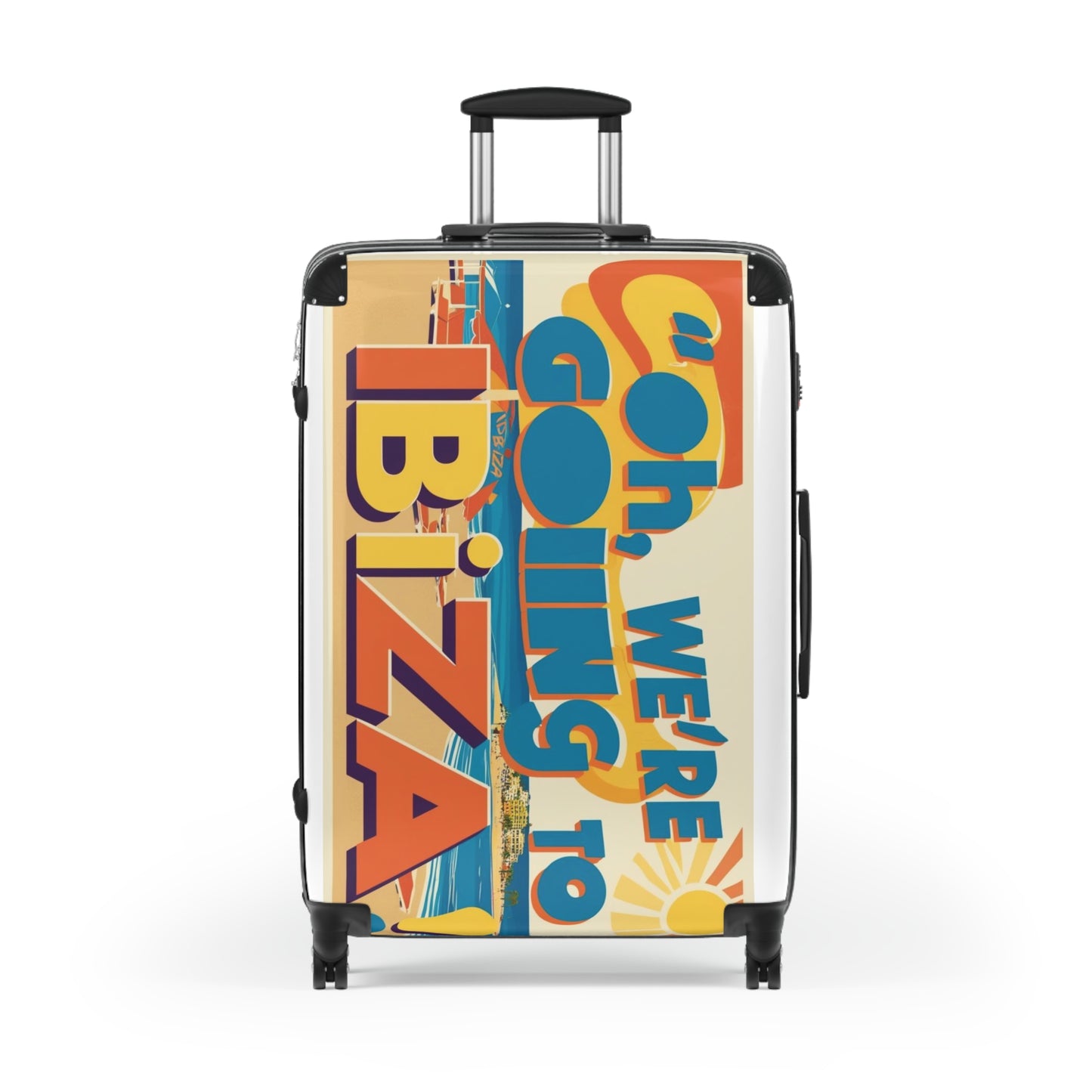 Retro Ibiza Travel Suitcase - Oh, We're Going to Ibiza Design