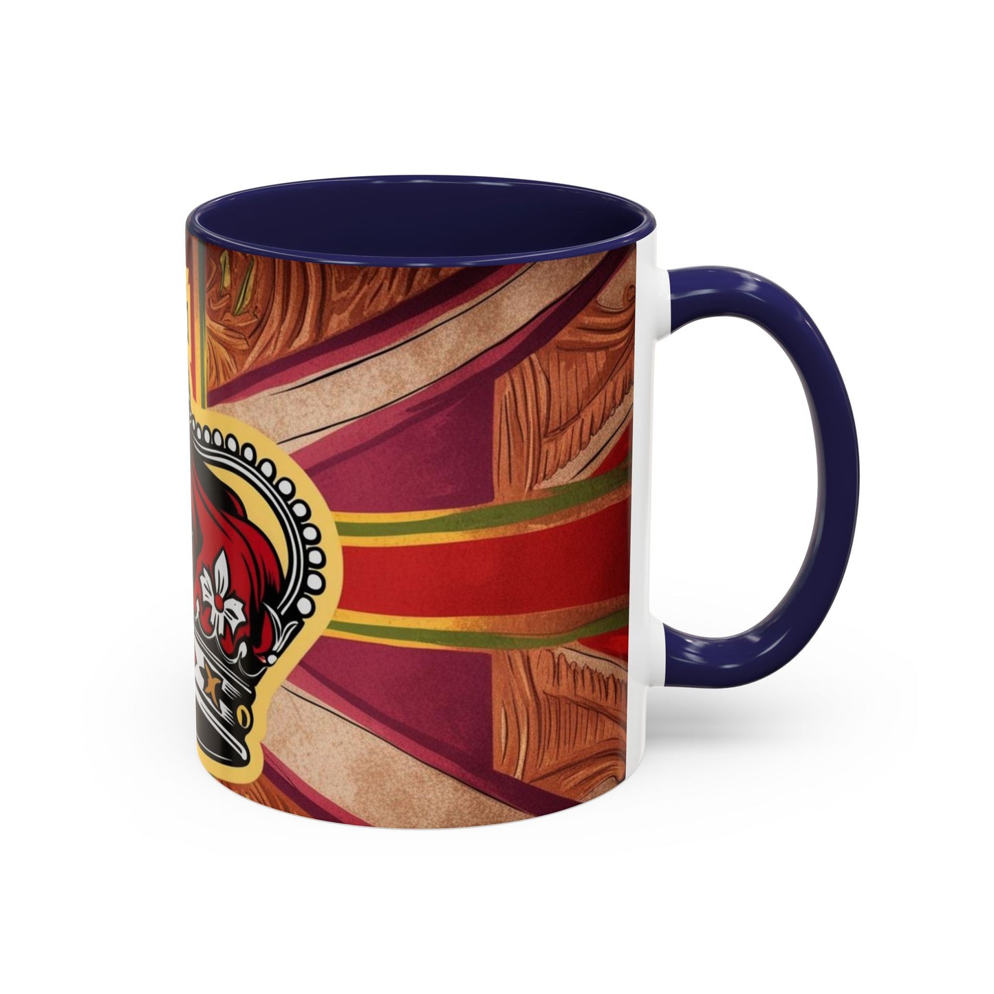 Crown Accent Coffee Mug: Royal Decor, Gift for Coffee Lovers, Unique Mug for Home, Office, Birthdays, Special Occasions, Artful Design