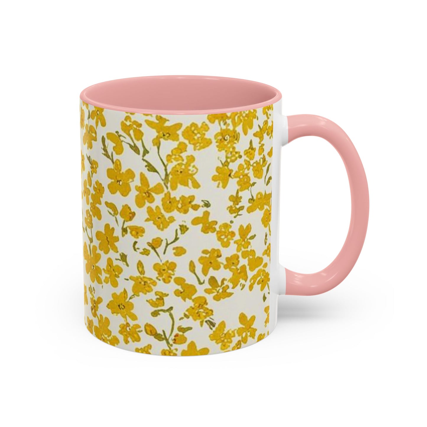 Floral Accent Coffee Mug - 11 & 15oz - Perfect for Spring Mornings