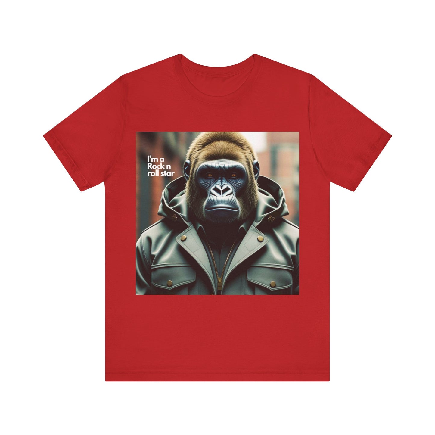 Rock 'n' Roll Gorilla Tee, Graphic T-Shirt for Music Lovers, Cool Casual Wear, Fun Gift for Concerts, Unique Style Statement