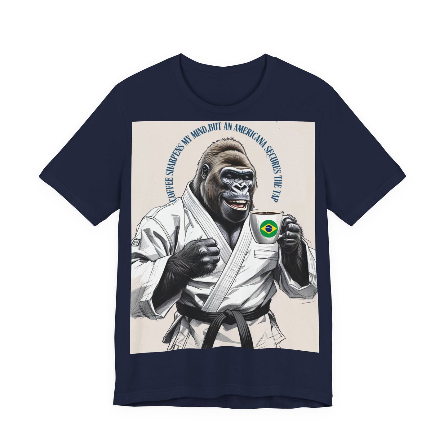Gorilla Karate Tee, Fun Unisex Short Sleeve Shirt, Jiu-Jitsu Gift, Animal Lover Apparel, Martial Arts Fan Tee