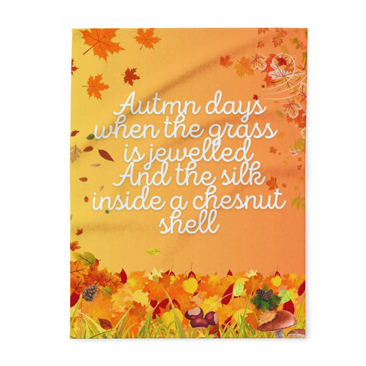 Cozy Autumn Fleece Blanket, Fall Decor, Thanksgiving Gift, Warm Throw Blanket, Seasonal Home Accessories