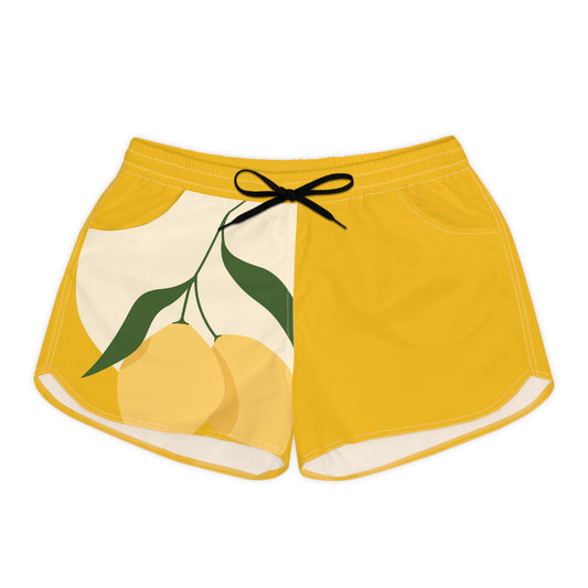 Lemon Print Women's Casual Shorts - Summer Style & Comfort