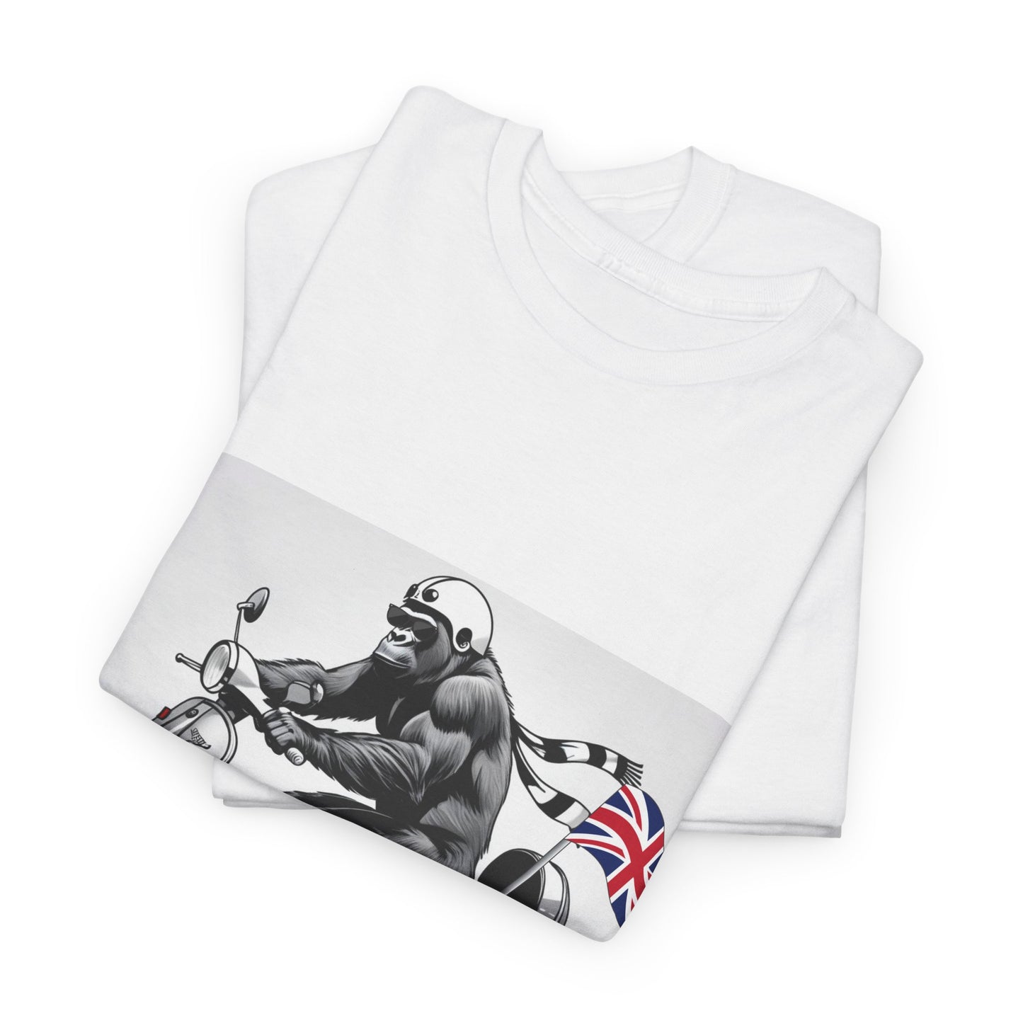 Cool Gorilla Scooter Tee, Unisex Graphic Tee, Fun Animal T-Shirt, Unique Gift for Him, Casual Summer Shirt, Motorcycle Enthusiast Apparel