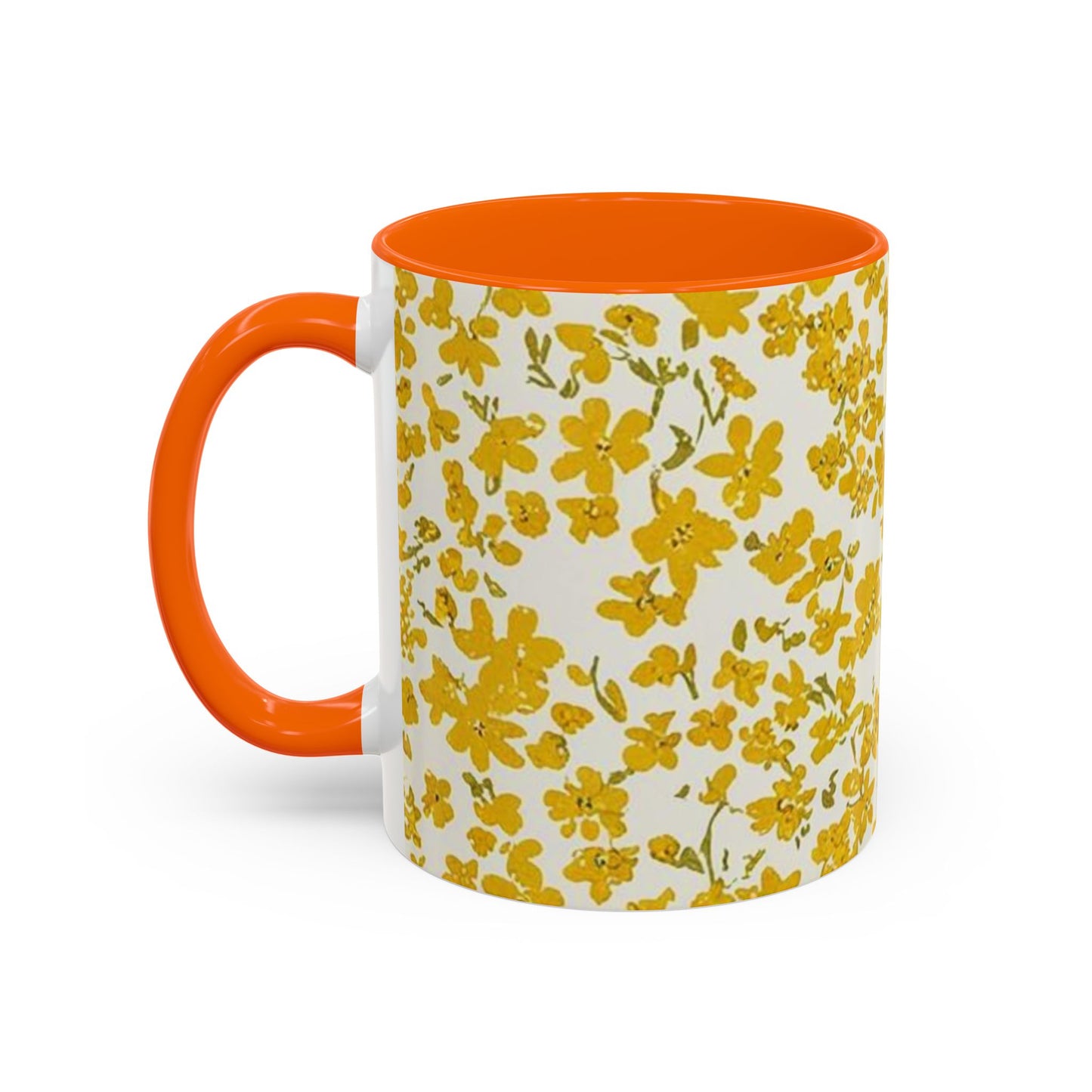 Floral Accent Coffee Mug - 11 & 15oz - Perfect for Spring Mornings