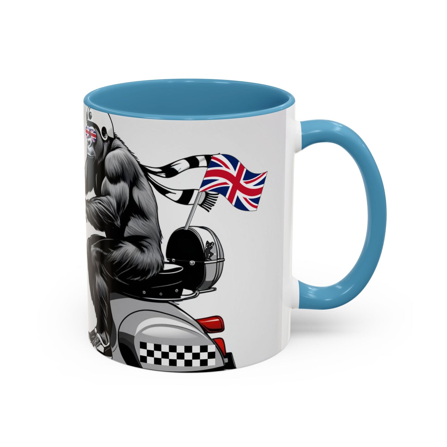 Cool Gorilla Scooter Mug - Fun Coffee Cup for Animal Lovers, Gift for Birthdays, Cool Caffeine Fix, Unique Decor